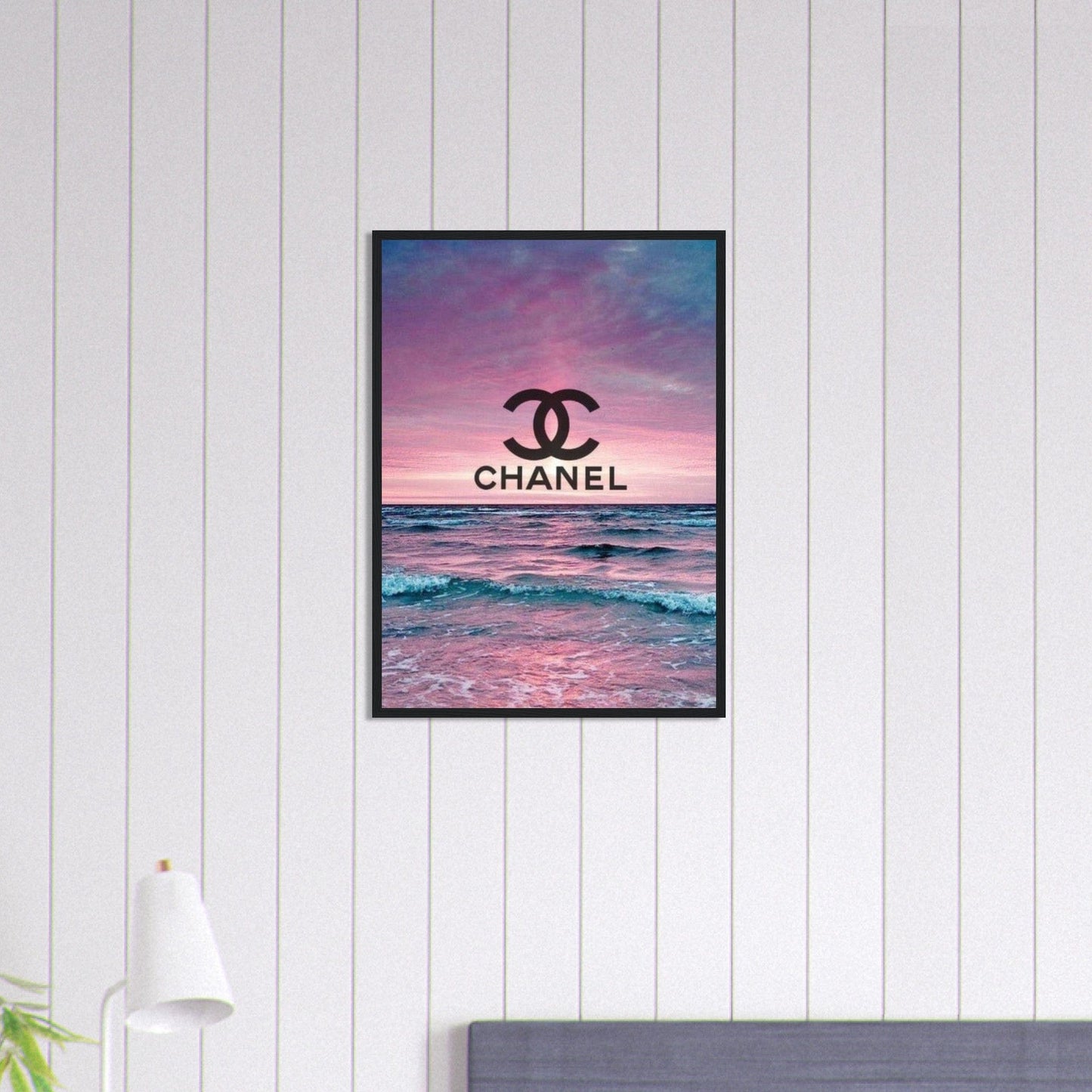 Canvanation Print Material 50x70 cm / 20x28″ Tableau Chanel Fond Mer Rose