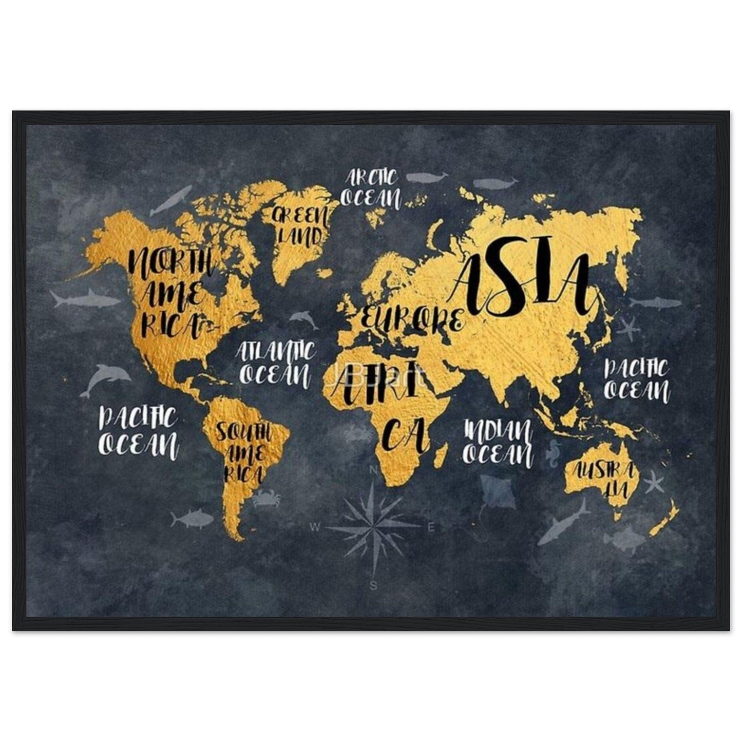 Canvanation Print Material 50x70 cm / 20x28″ Tableau Mappemonde - Universel
