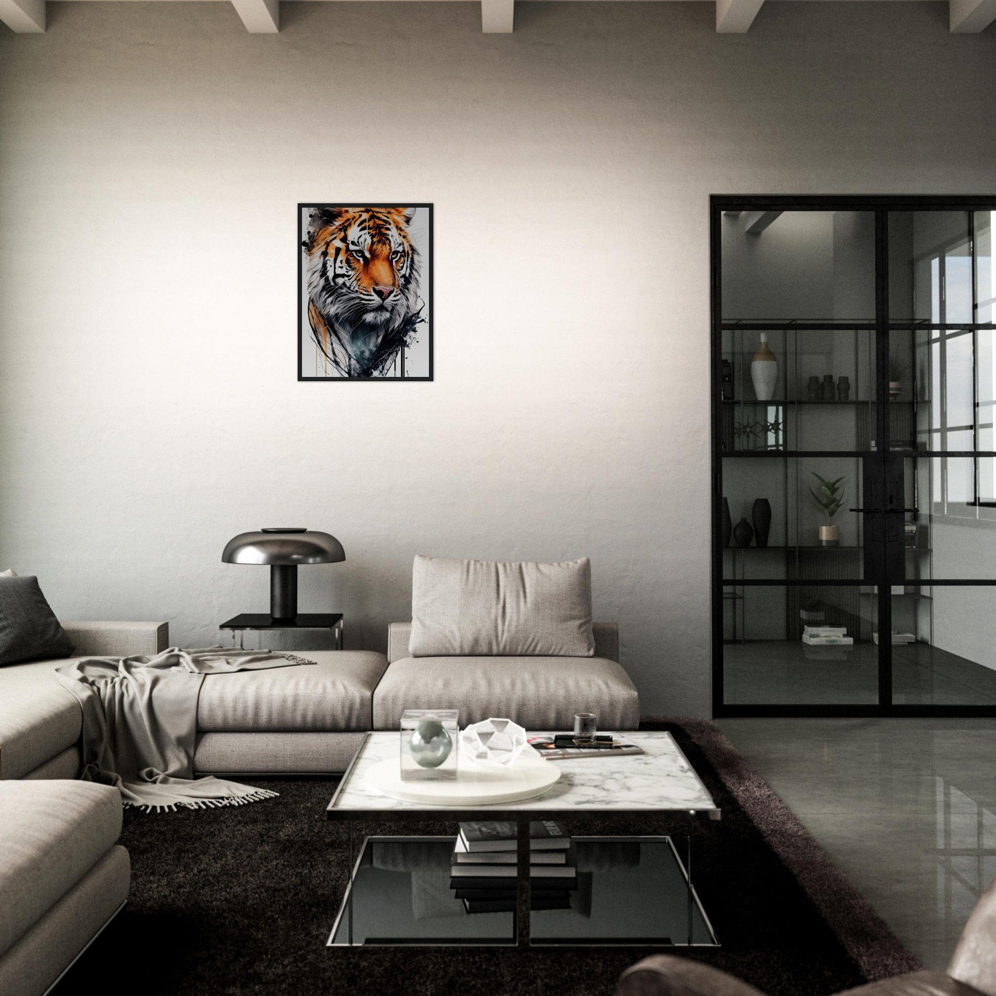 Canvanation Print Material Tableau Tigre Dessin