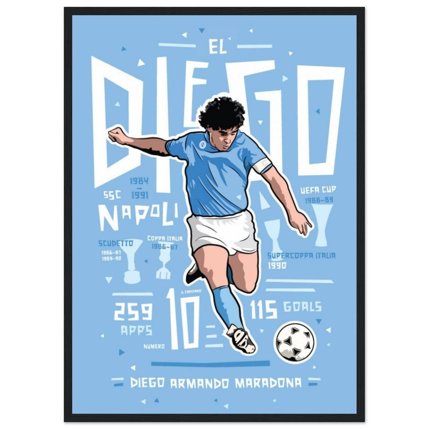 Canvanation Print Material 50x70 cm / 20x28″ Tableau Football El Diego