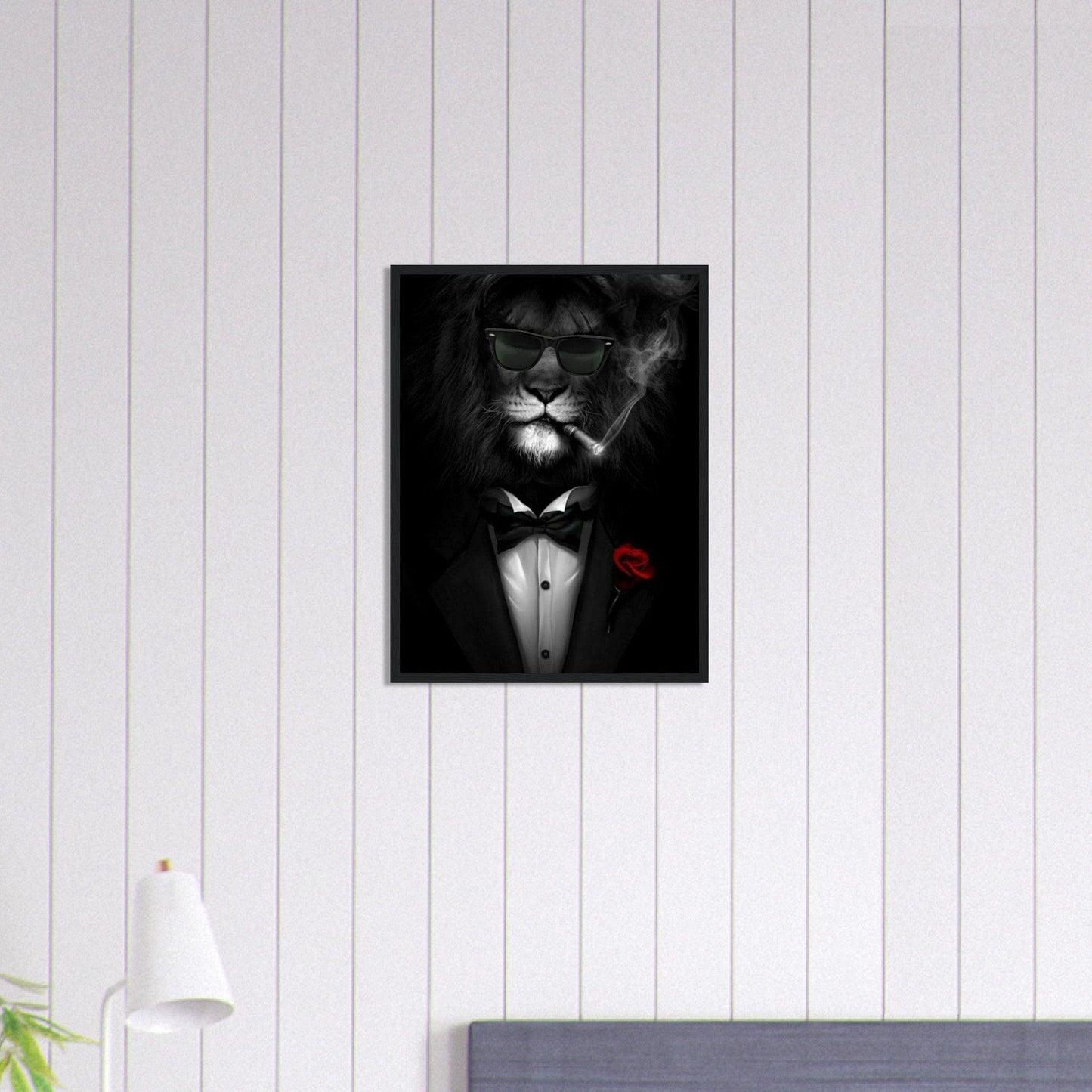 Canvanation Print Material 45x60 cm / 18x24″ Tableau Street Art Lion Homme