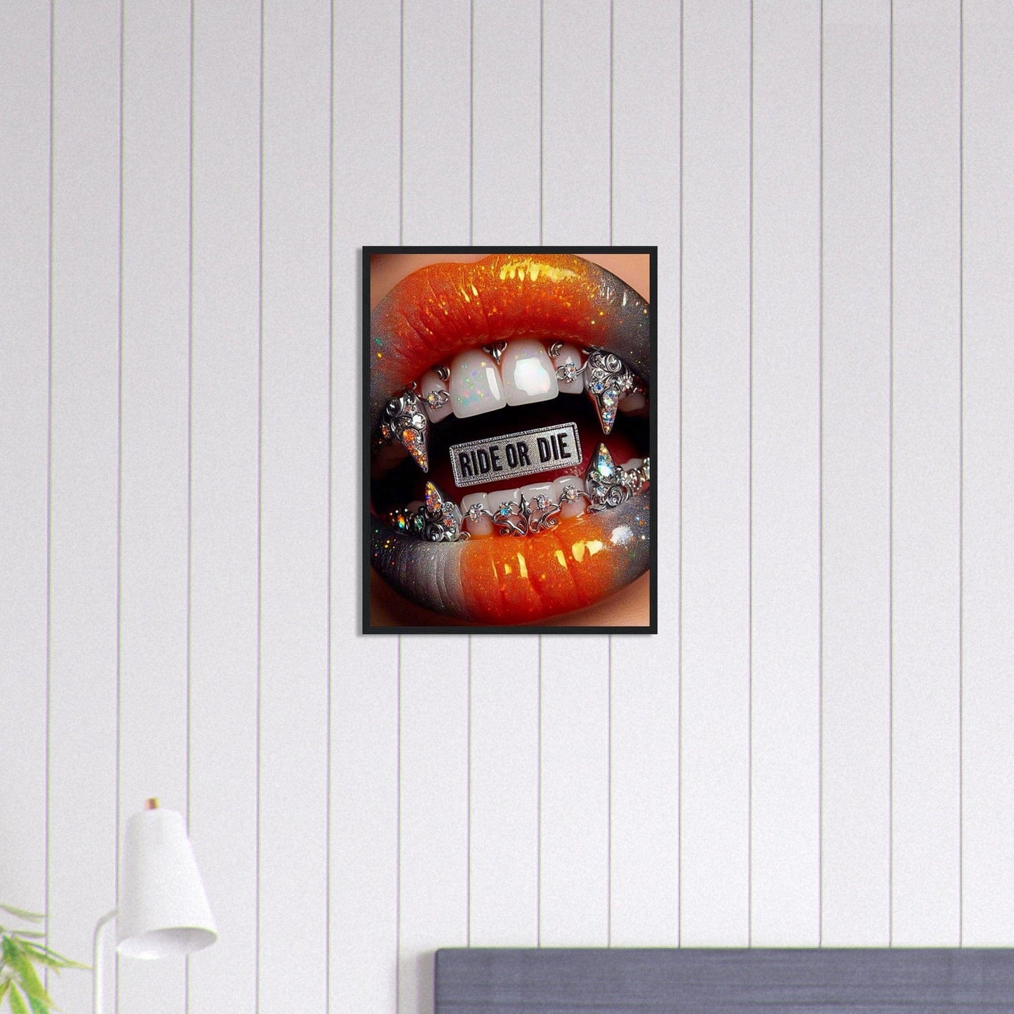 Canvanation Print Material 45x60 cm / 18x24″ Tableau Levres Ride Or Die