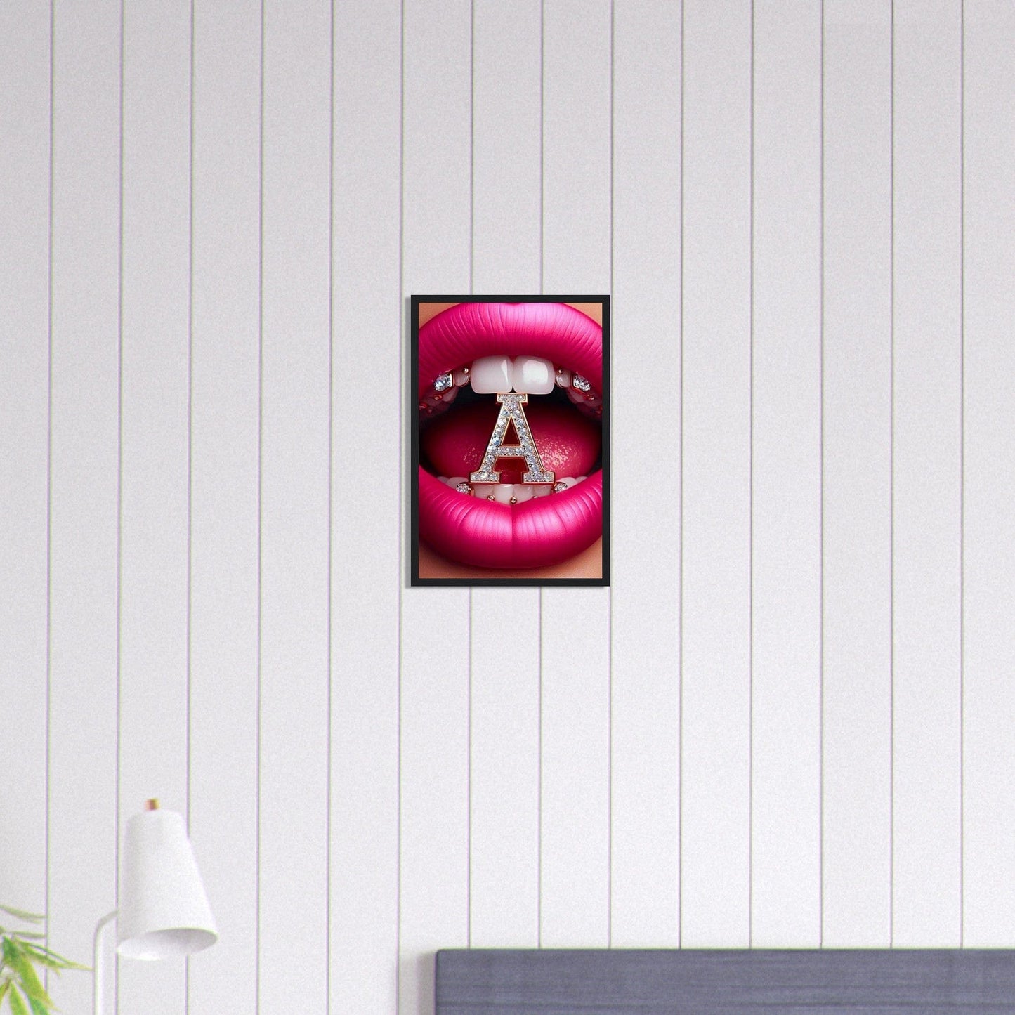 Canvanation Print Material 30x45 cm / 12x18″ Tableau Levres Lettre A