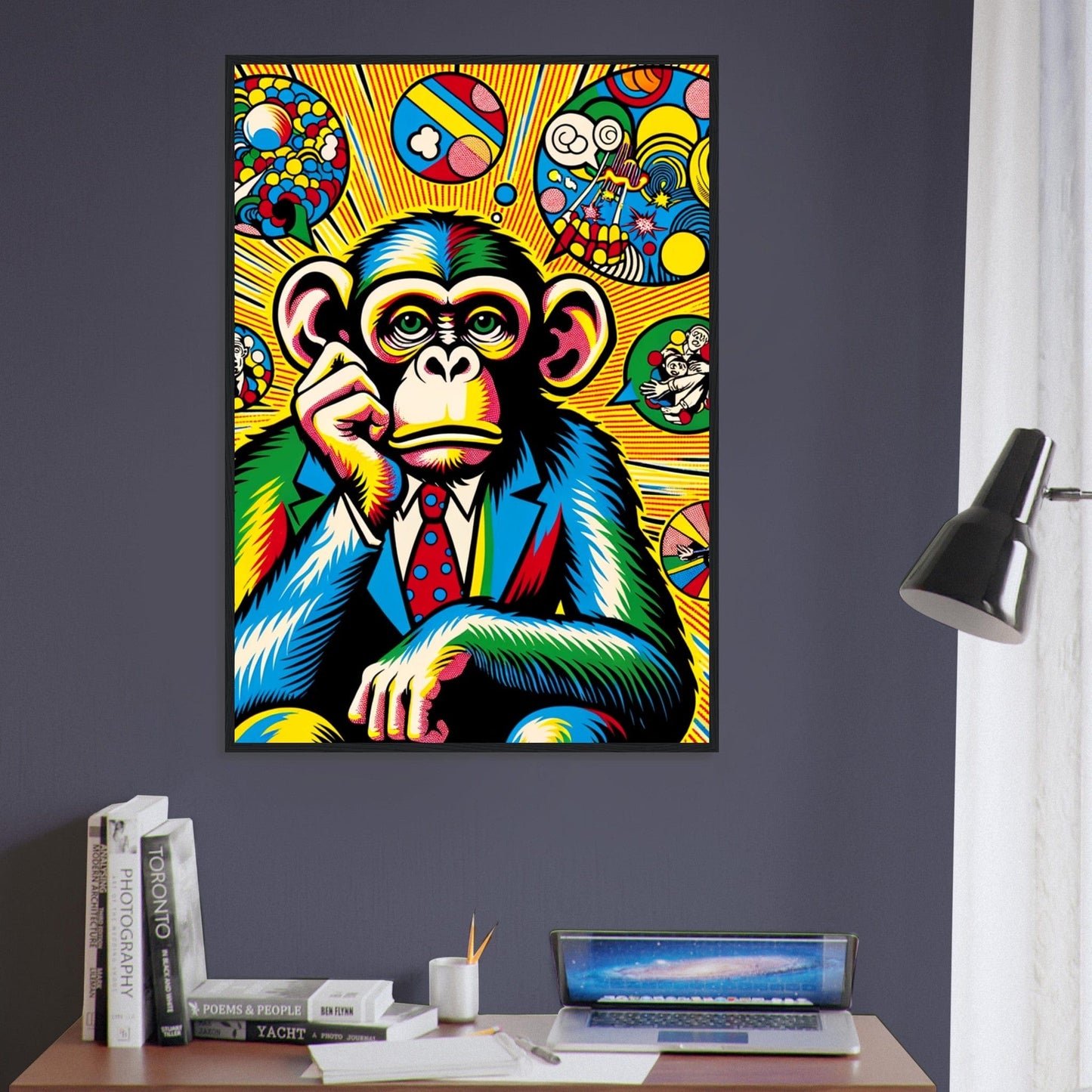 Canvanation Print Material Tableau Singe Pop Art Costume