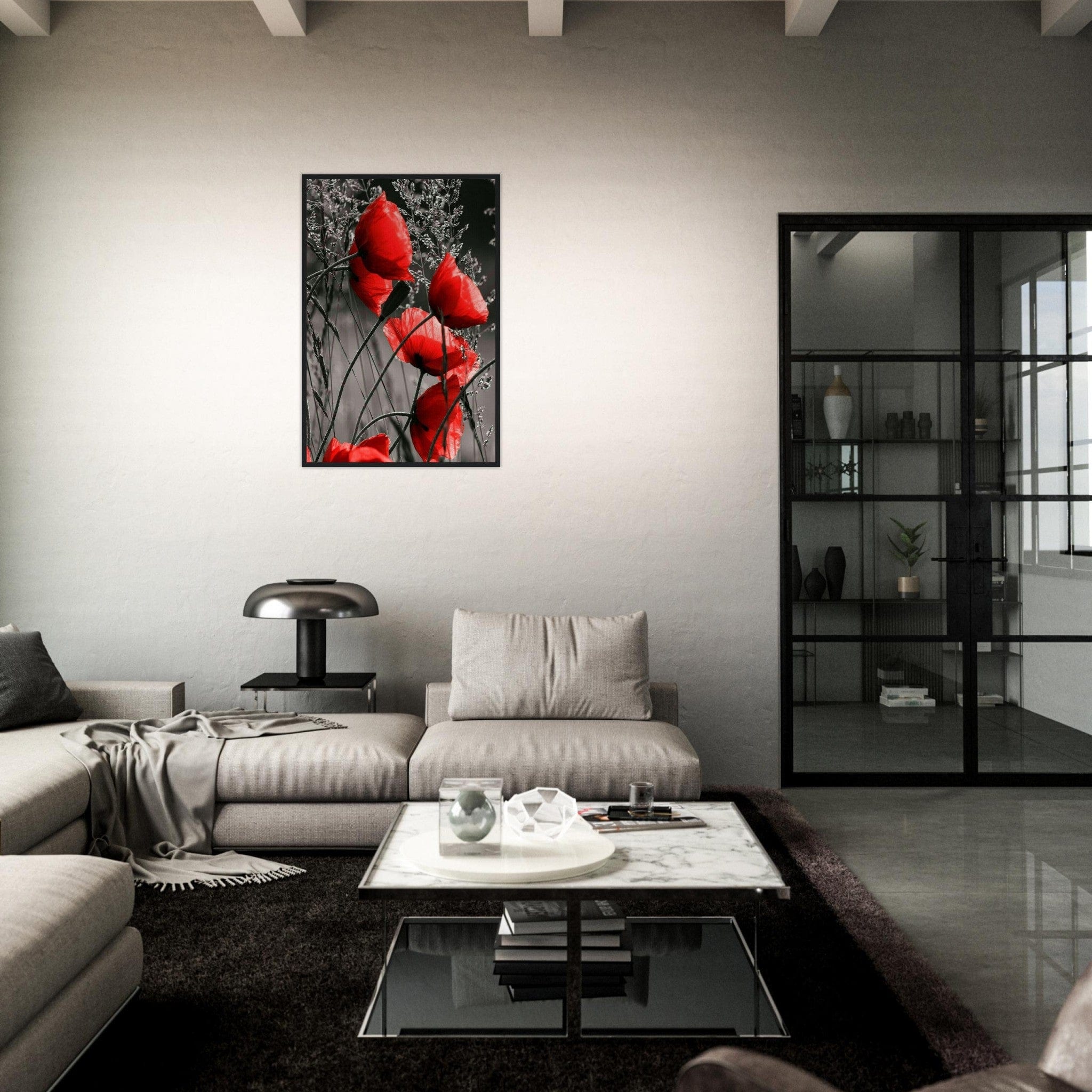 Canvanation Print Material Peinture Abstraite Coquelicot