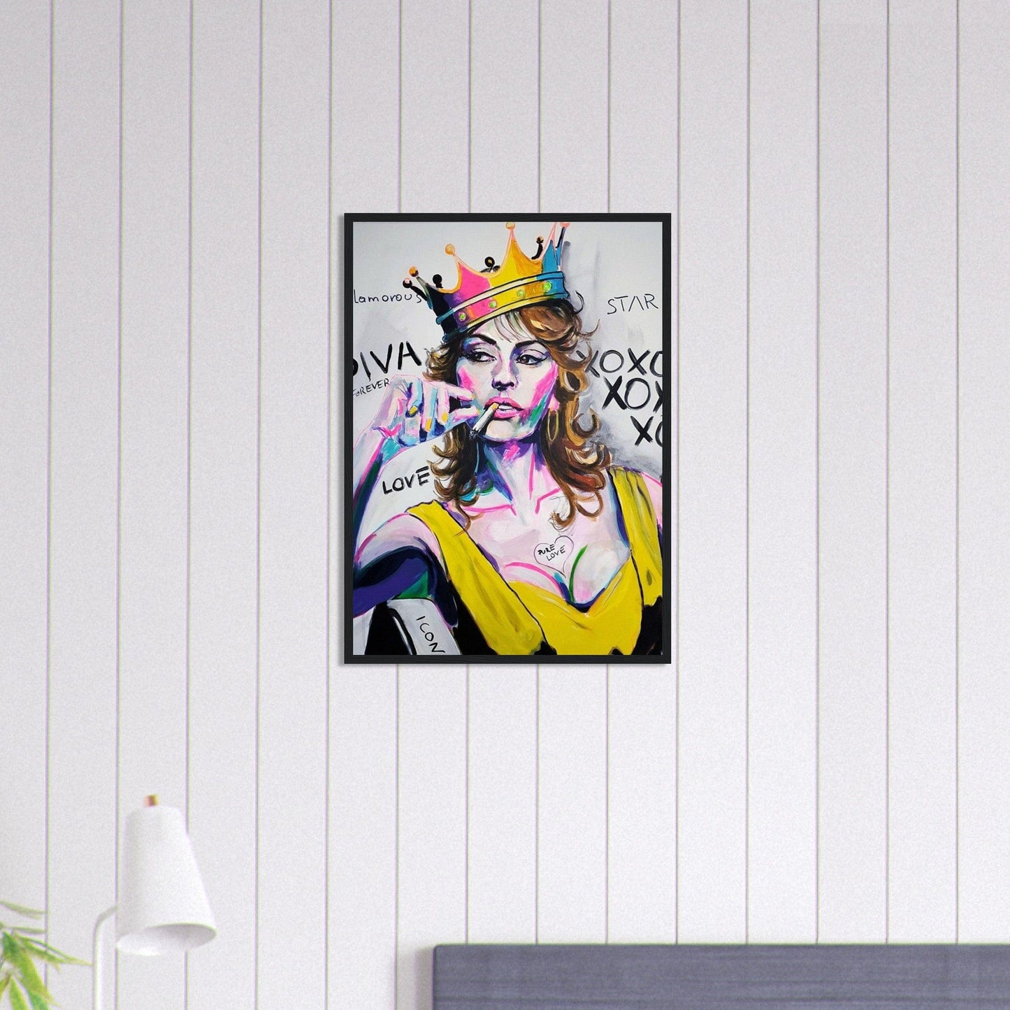 Canvanation Print Material 50x70 cm / 20x28″ Tableau Street Art Femme avec Couronne