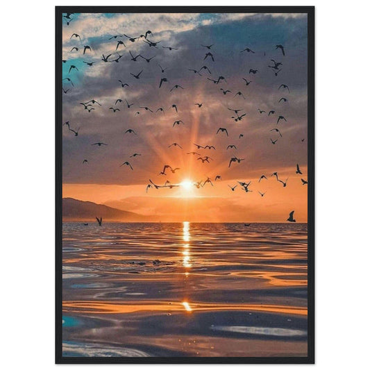 Gelato Print Material 50x70 cm / 20x28″ Peinture Coucher De Soleil Impressionniste