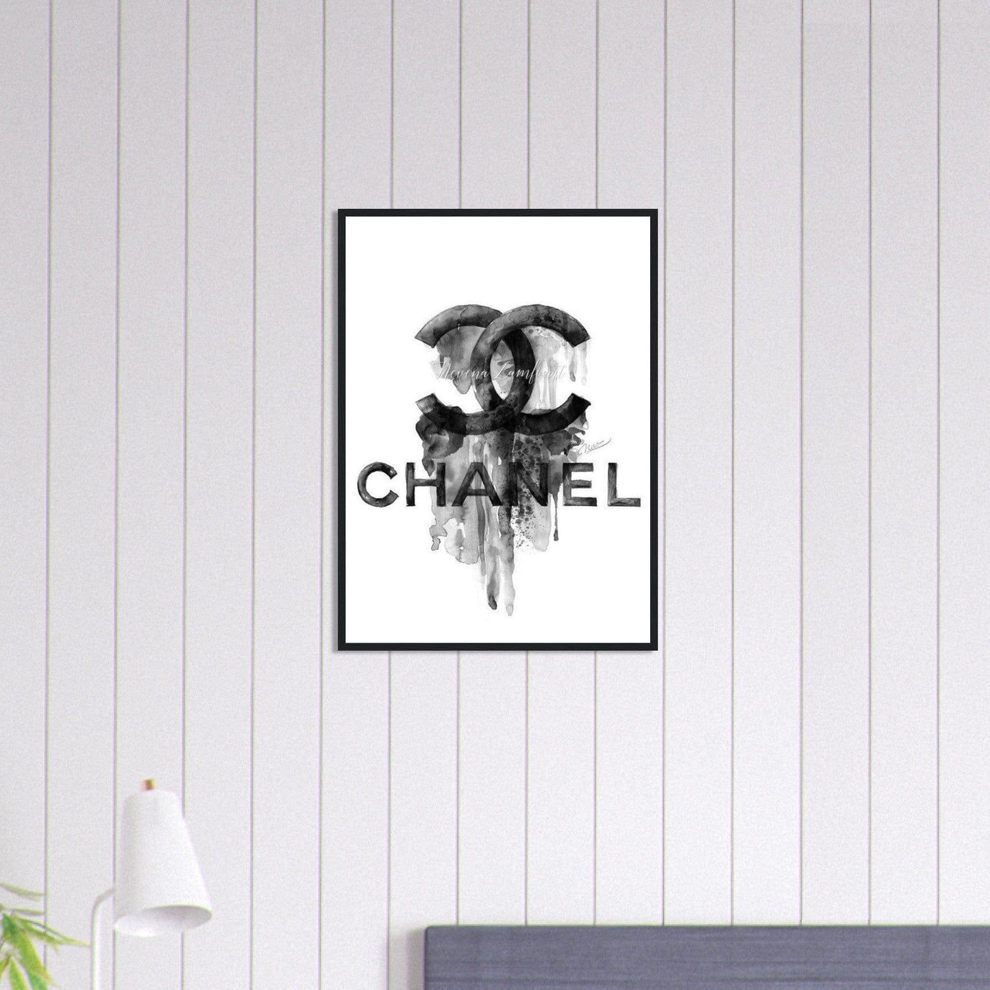 Canvanation Print Material 50x70 cm / 20x28″ Tableau Chanel Numéro 5 Noir