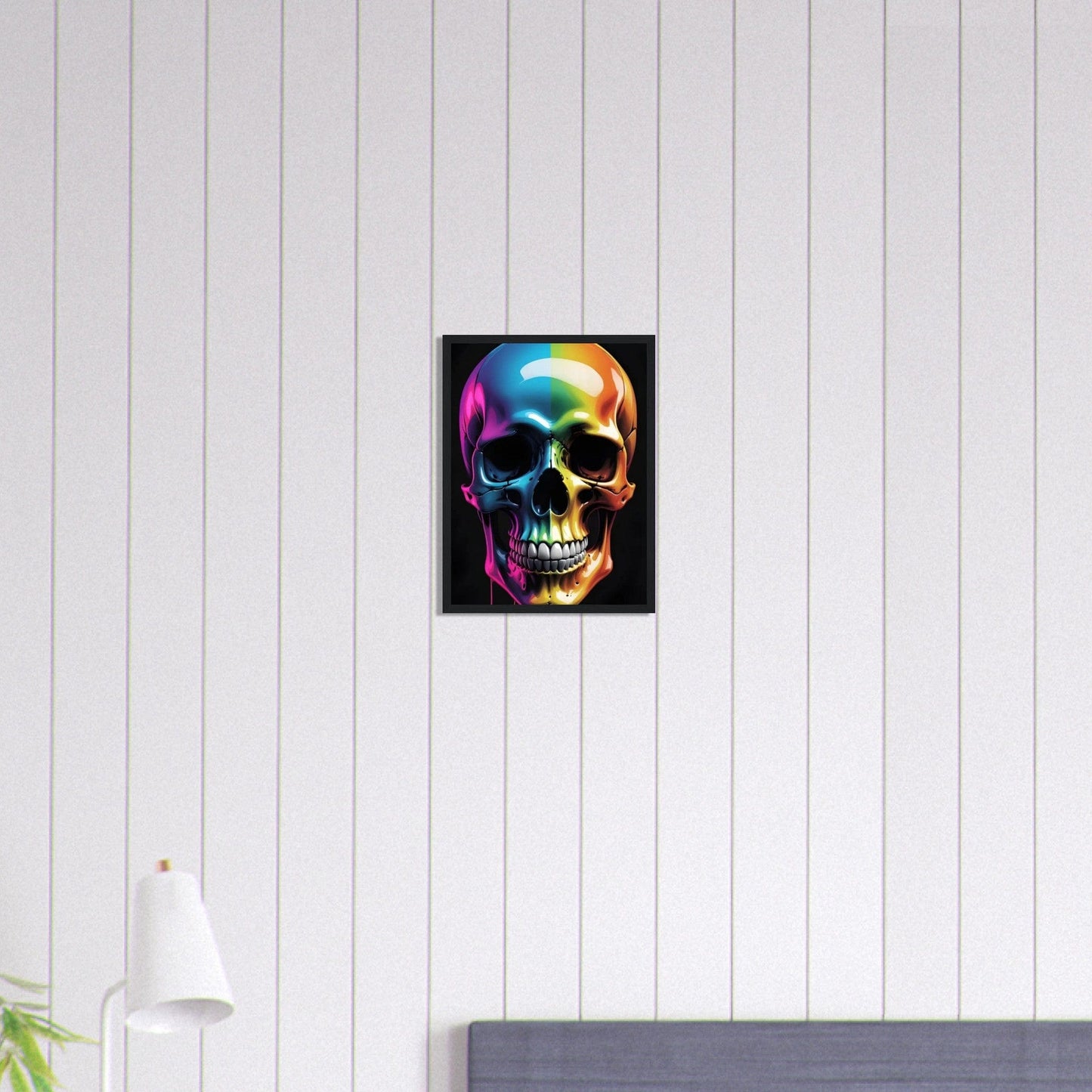 Canvanation Print Material 30x40 cm / 12x16″ Tableau Tête De Mort Couleurs En Folie