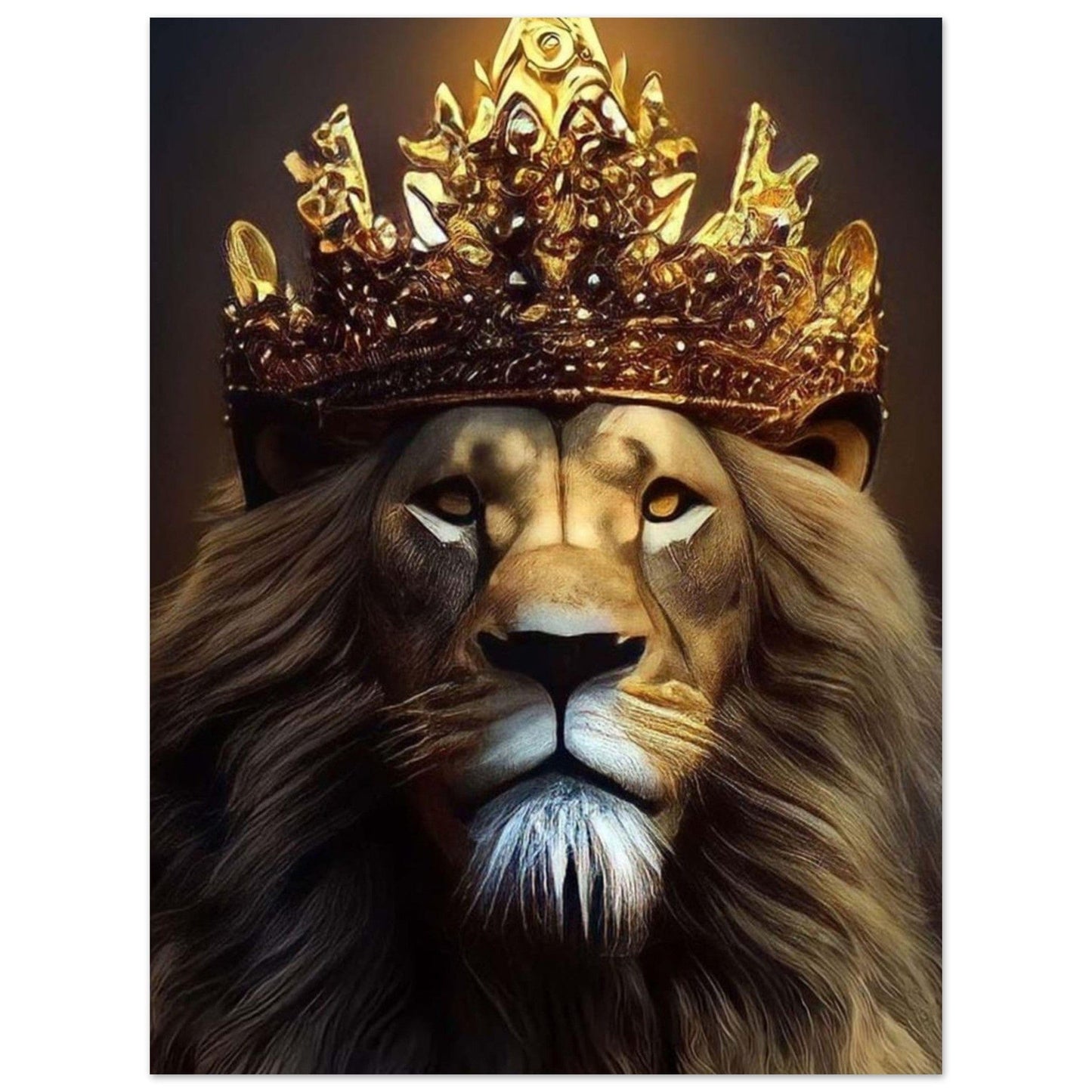 Canvanation Print Material 45x60 cm / 18x24″ Poster Lion Couronne