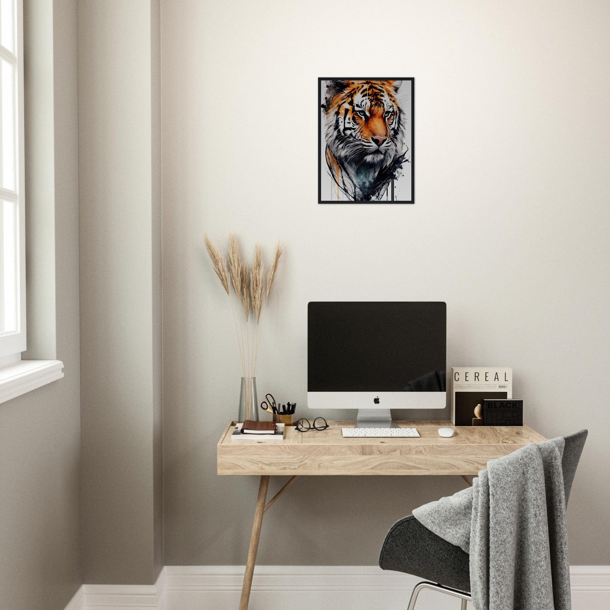 Canvanation Print Material Tableau Tigre Dessin