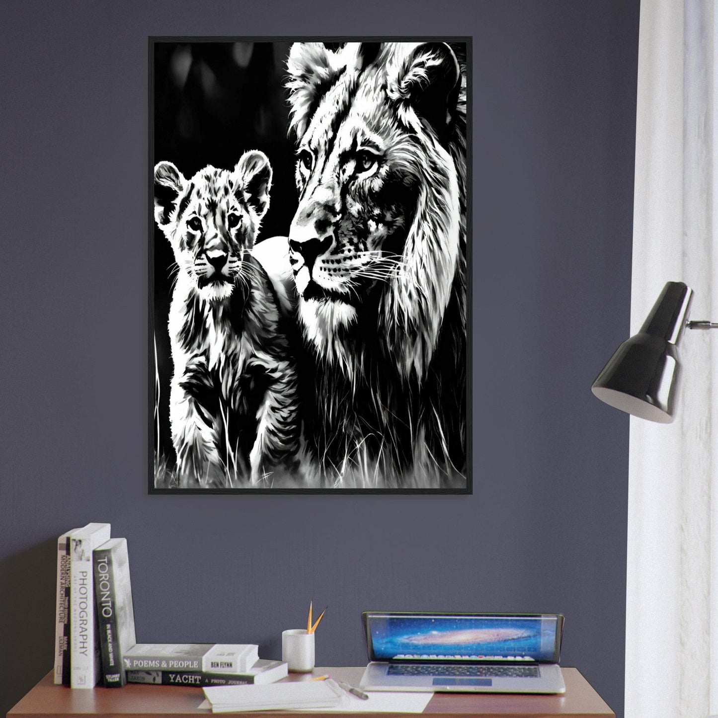 Canvanation Print Material Tableau Lionceau Rugissement Naissant