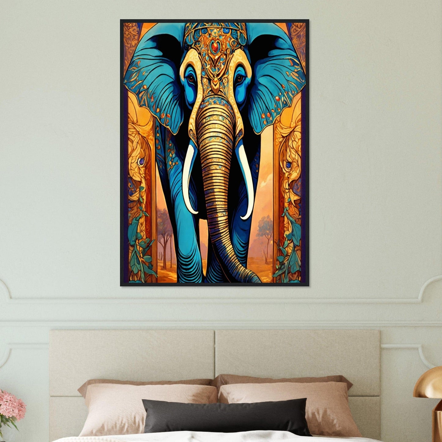 Canvanation Print Material Tableau Elephant Roi Des Plaines