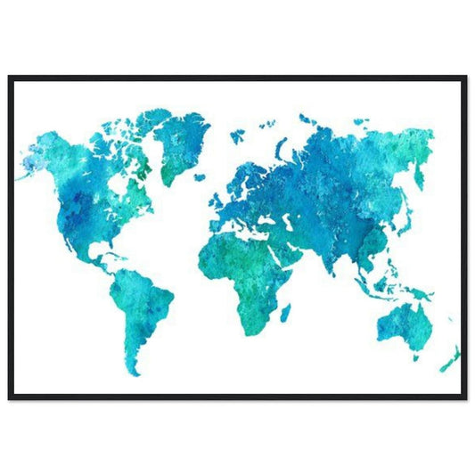 Canvanation Print Material 70x100 cm / 28x40″ Tableau Planisphere Du Monde