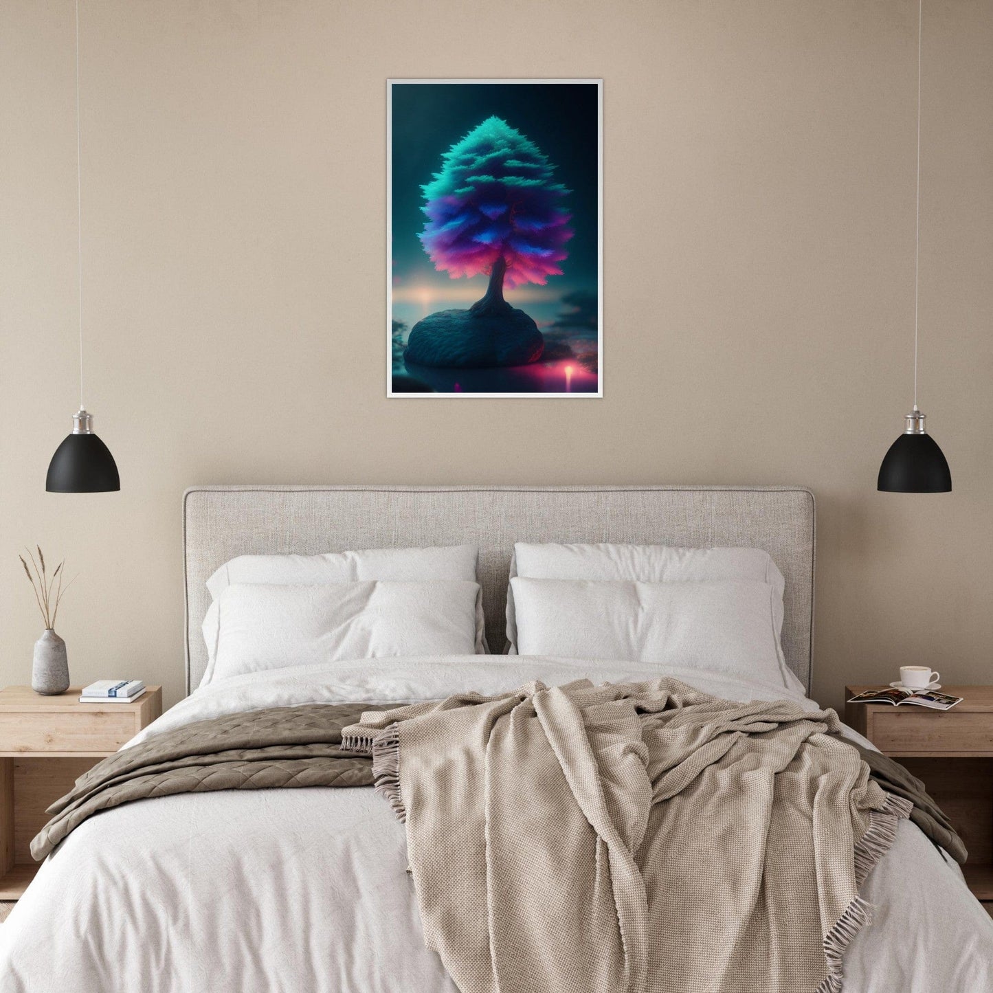 Canvanation Print Material Tableau Arbre De Vie La Vie Bleu