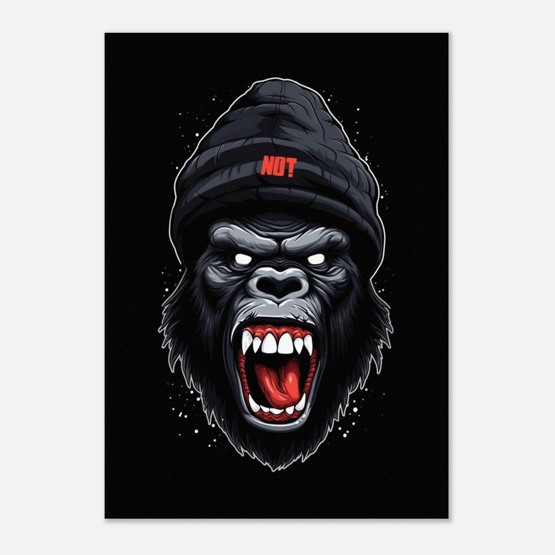 Canvanation Print Material Poster Gorille Dessin Noir