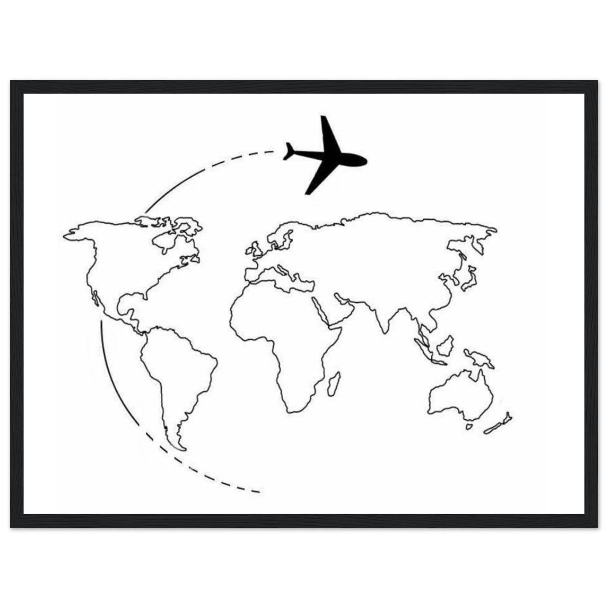Canvanation Print Material 45x60 cm / 18x24″ Tableau Planisphere Du Monde - Géographie Esthétique
