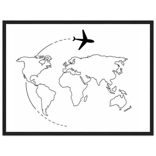 Canvanation Print Material 45x60 cm / 18x24″ Tableau Planisphere Du Monde - Géographie Esthétique