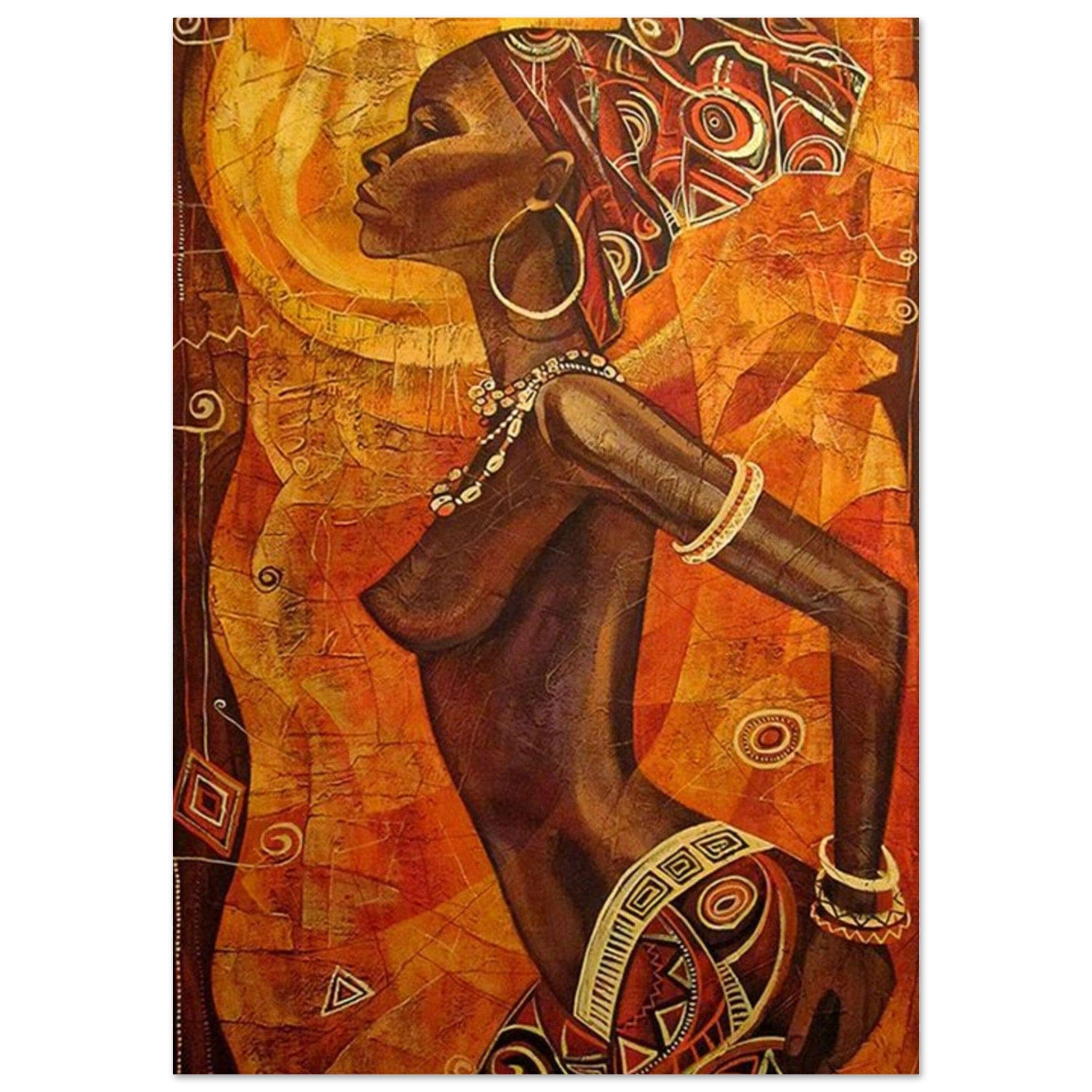 Gelato Print Material A1 (59.4 x 84.1 cm) Affiche Africain Femme Mosaique