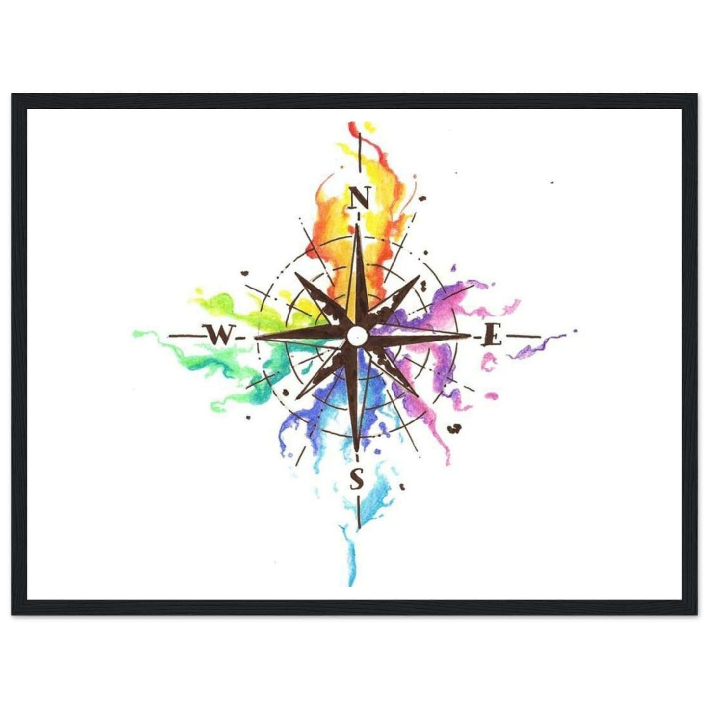 Canvanation Print Material 45x60 cm / 18x24″ Tableau Planisphere Du Monde Voyage à Travers les Continents