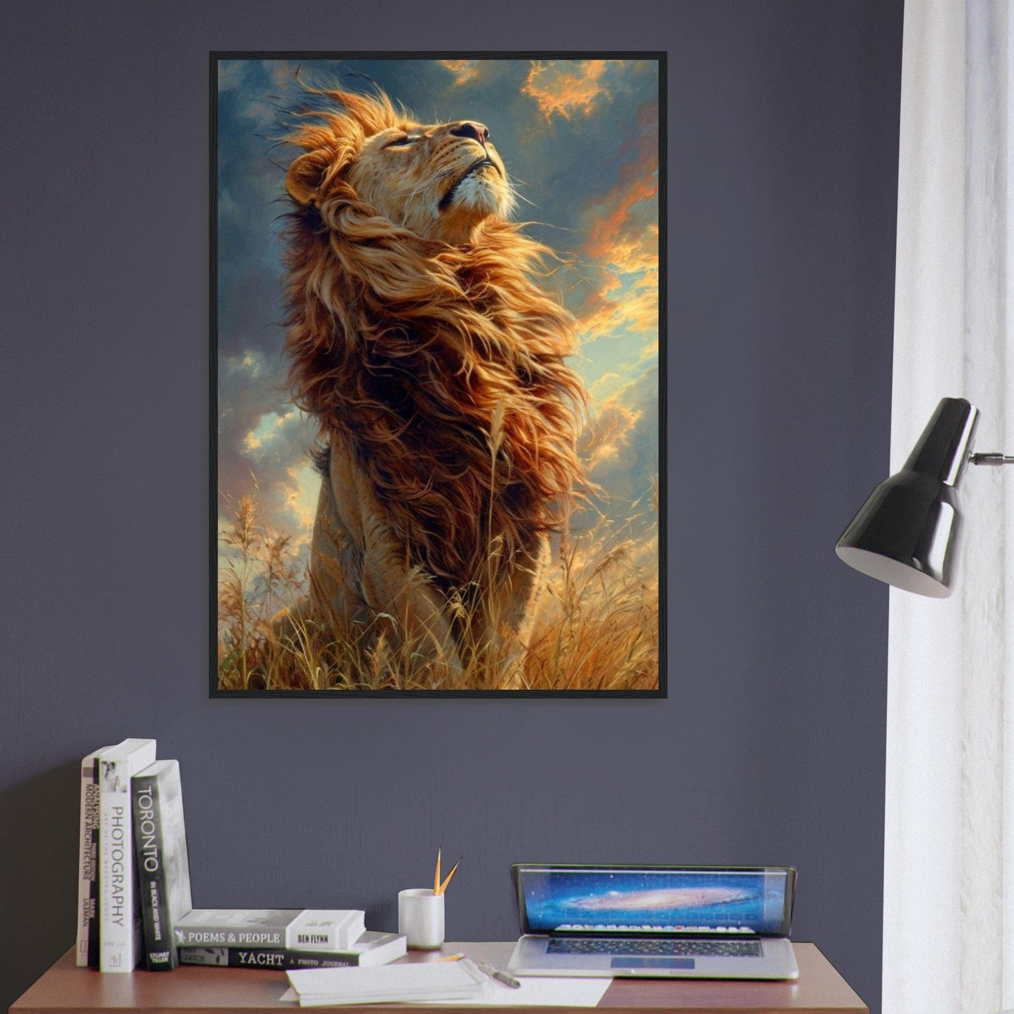 Canvanation Print Material Tableau Lion Dans La Savanne