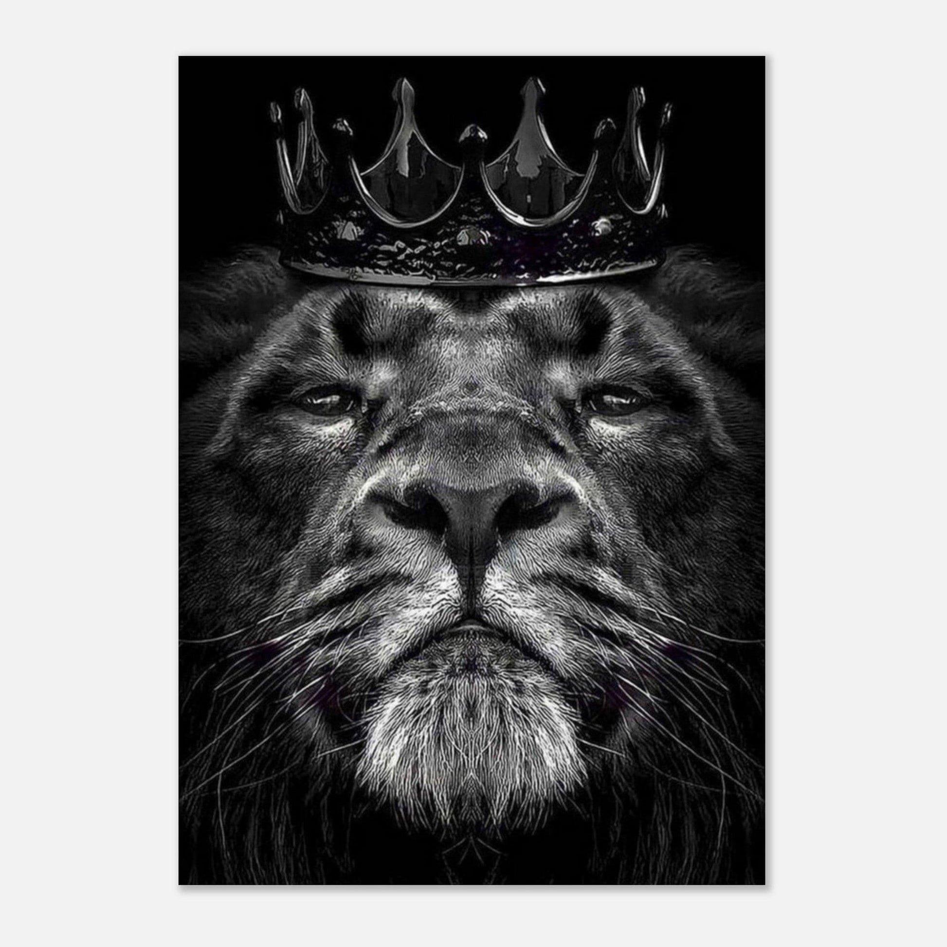 Canvanation Print Material Poster Lion Courrone Noir Et Blanc
