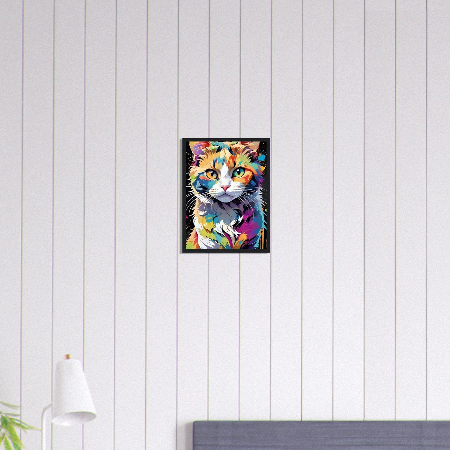 Canvanation Print Material 30x40 cm / 12x16″ Tableau Chat Pop Art Coloré