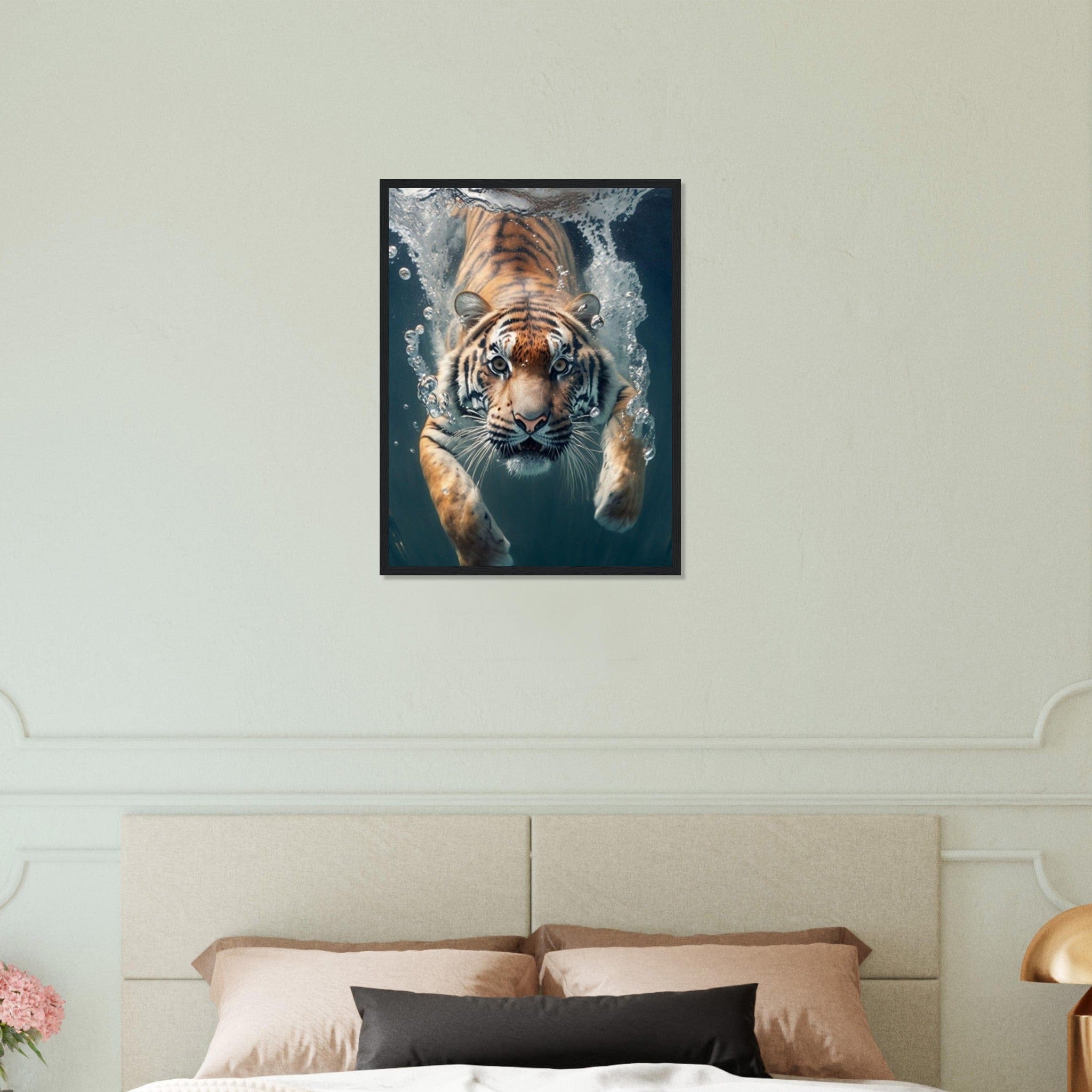 Canvanation Print Material Tableau Tigre Dans L'Eau