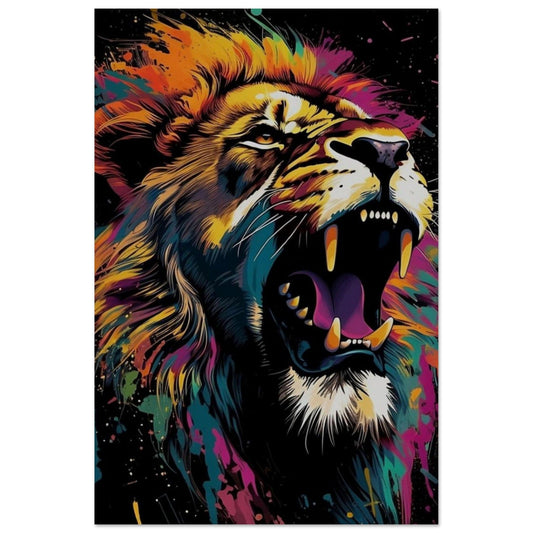 Canvanation Print Material 30x45 cm / 12x18″ Poster Lion Pop Art Multicolore