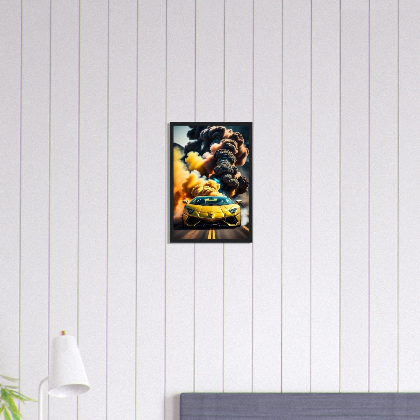 Canvanation Print Material 30x45 cm / 12x18″ Tableau Voiture Lamborghini Jaune