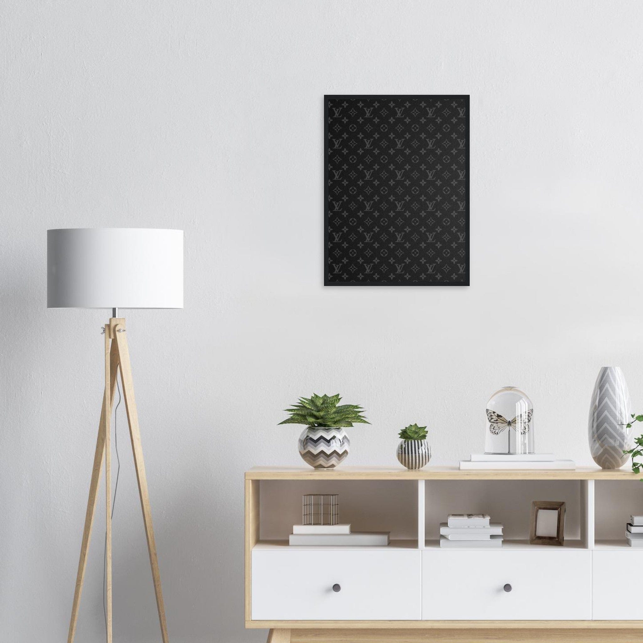 Canvanation Print Material Tableau Marque De Luxe Louis Vuitton Noir