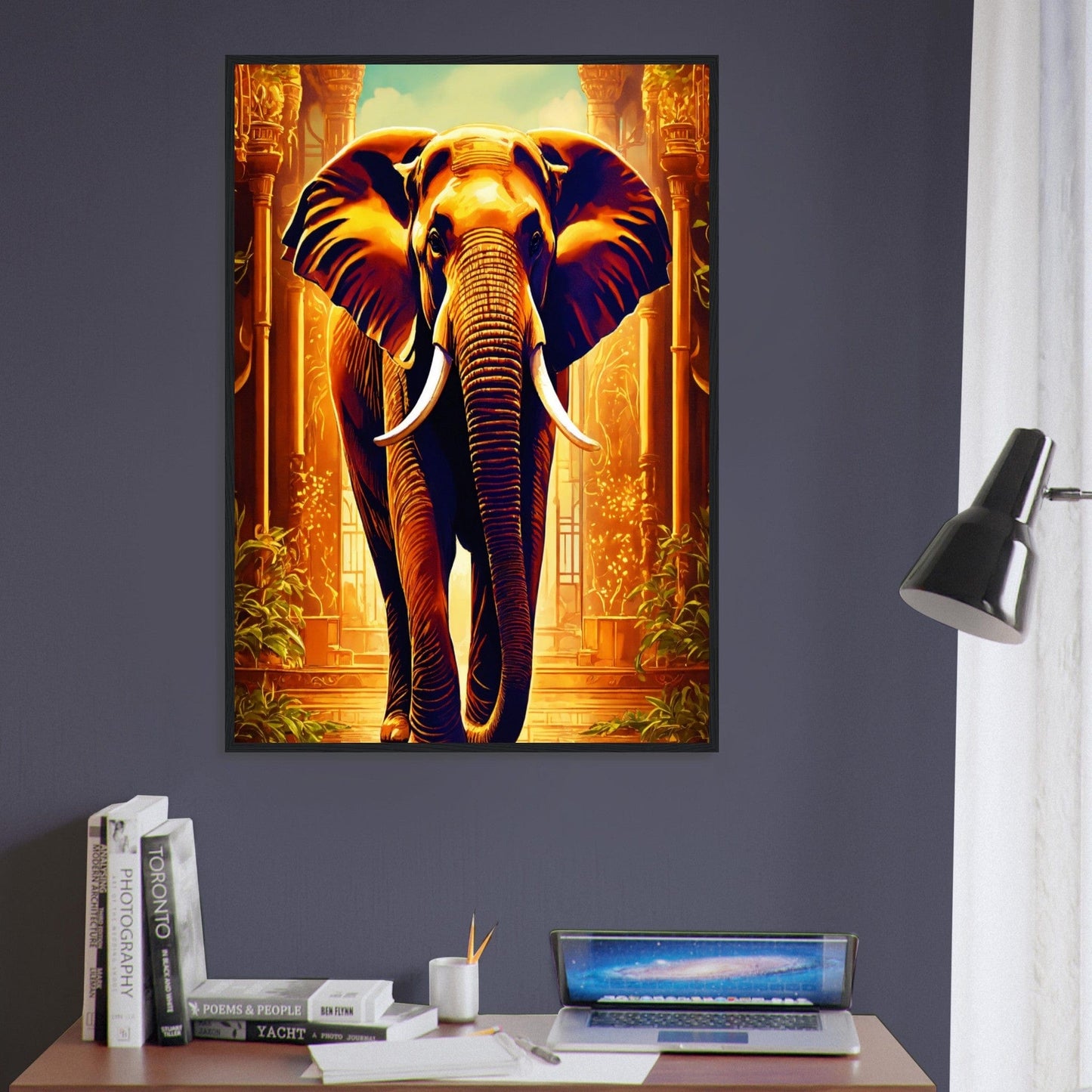 Canvanation Print Material Tableau Elephant Marche Royale