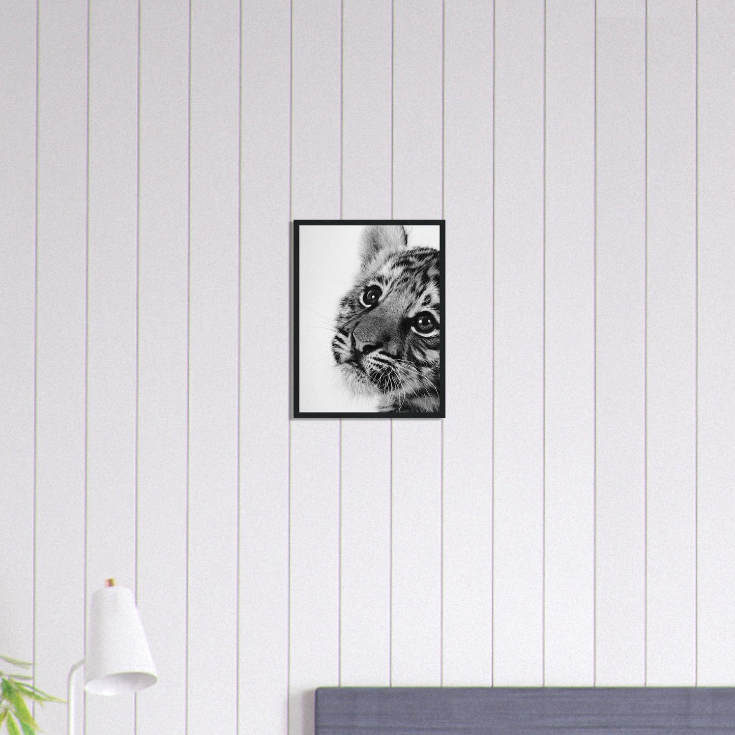 Canvanation Print Material 30x40 cm / 12x16″ Tableau Photo Noir Et Blanc-Animal-Lionceau