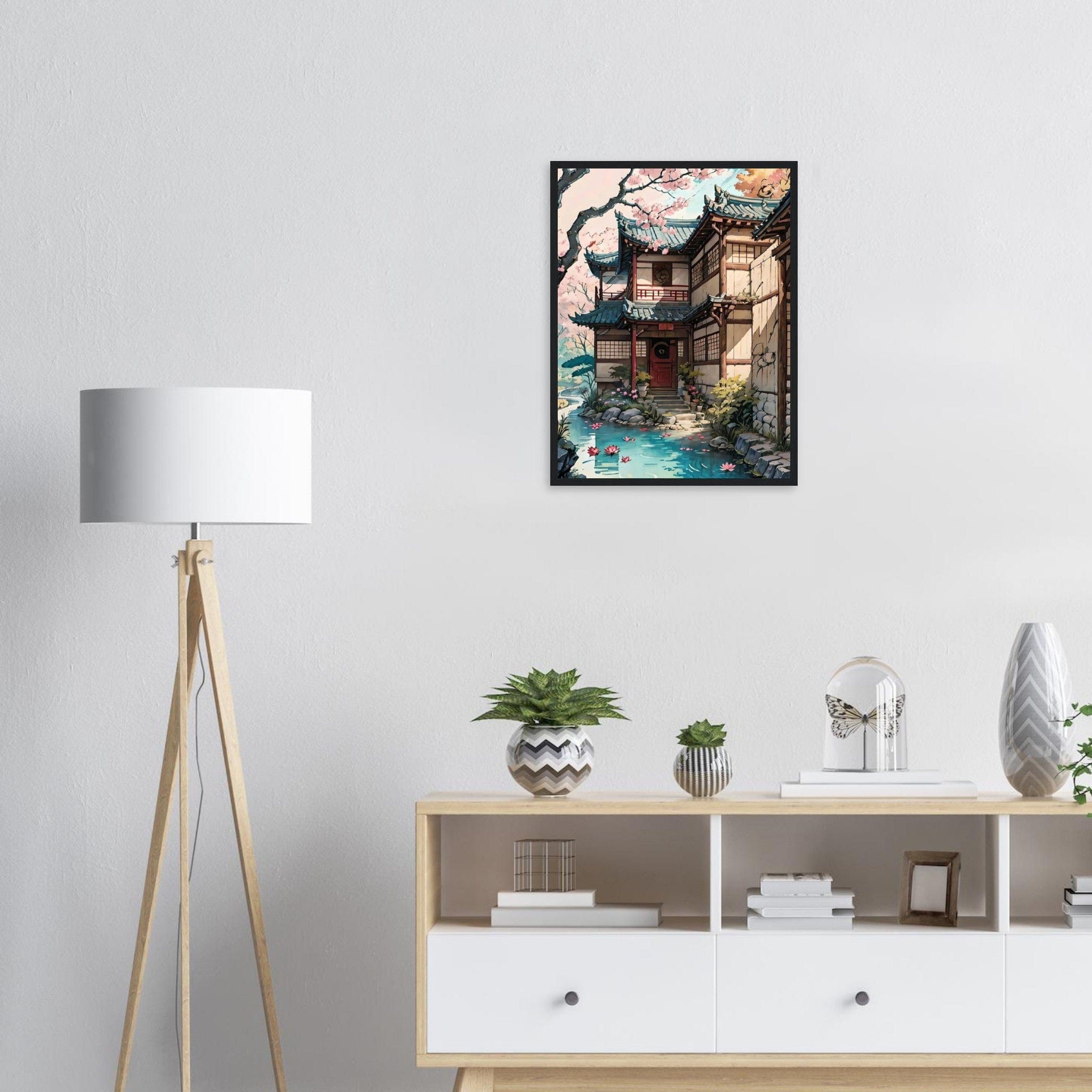 Canvanation Print Material Tableau Japon Paysage Maison
