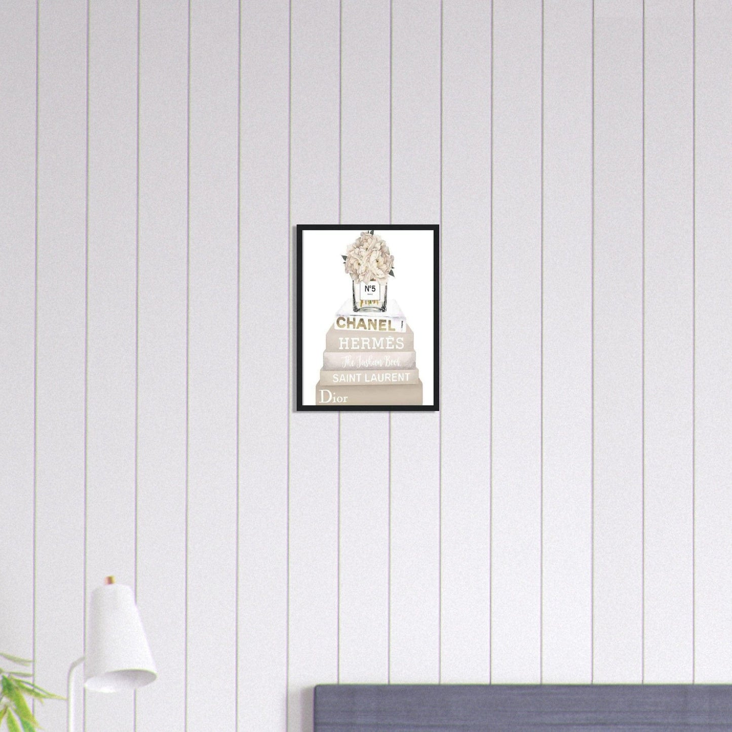 Canvanation Print Material 30x40 cm / 12x16″ Tableau Chanel Numéro 5 Blanc Livres