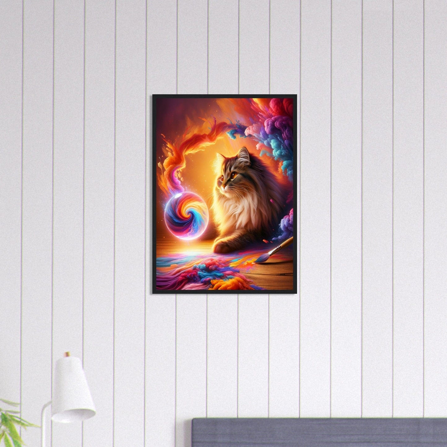 Canvanation Print Material 50x70 cm / 20x28″ Tableau Chat Couleurs éclatantes