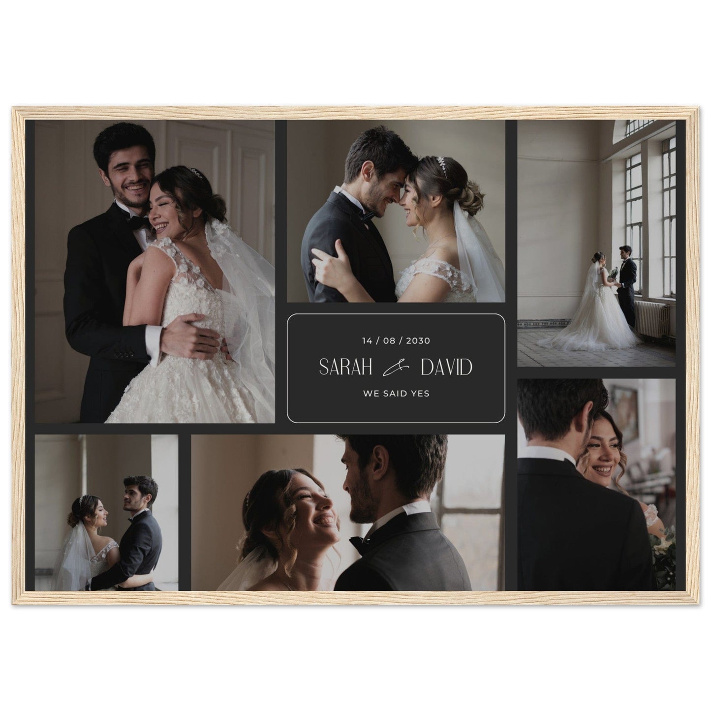 Canvanation Print Material 50x70 cm / 20x28″ / Bois Pele Mele Photos Mariage Noir