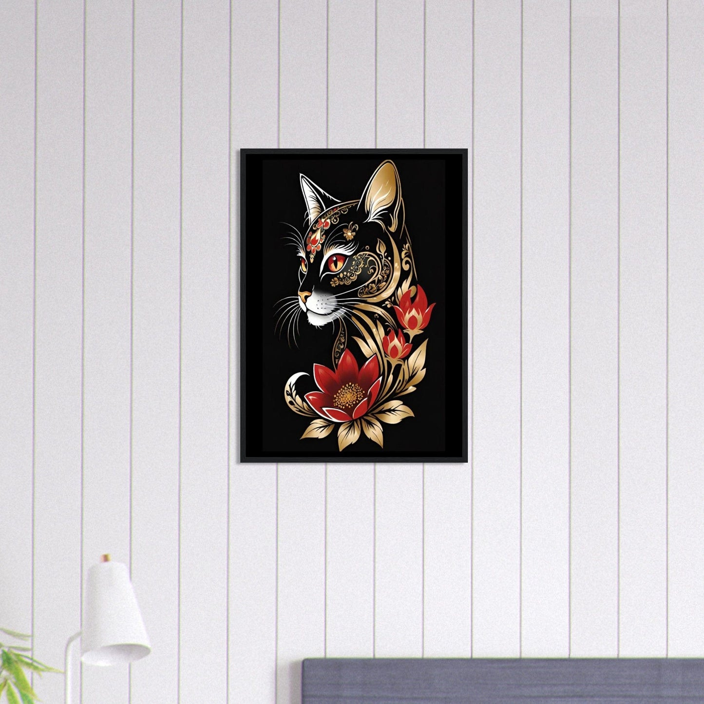 Canvanation Print Material 50x70 cm / 20x28″ Tableau Chat Pop Art Félin En Couleurs