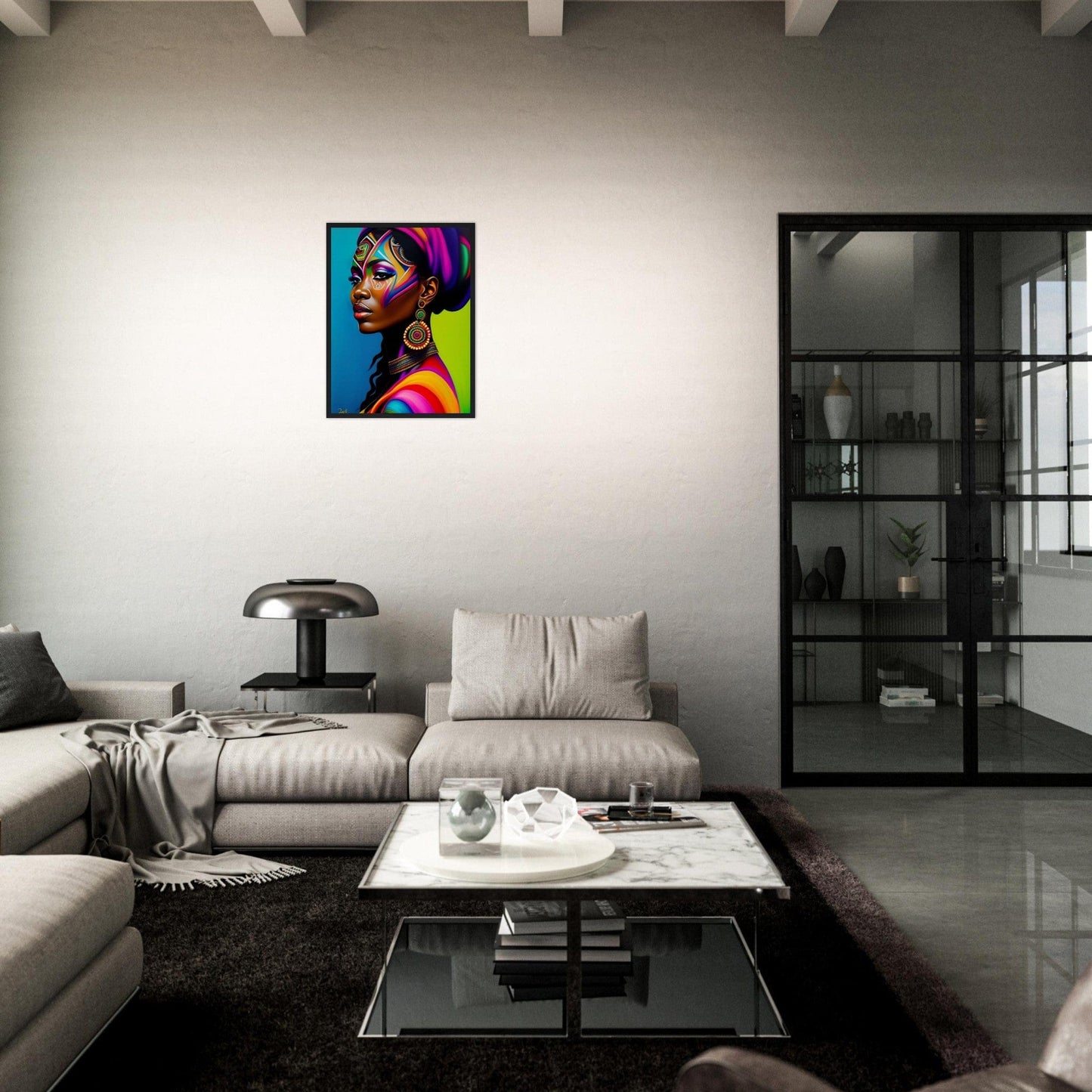 Canvanation Print Material Tableau Africaine Peinture Couleur