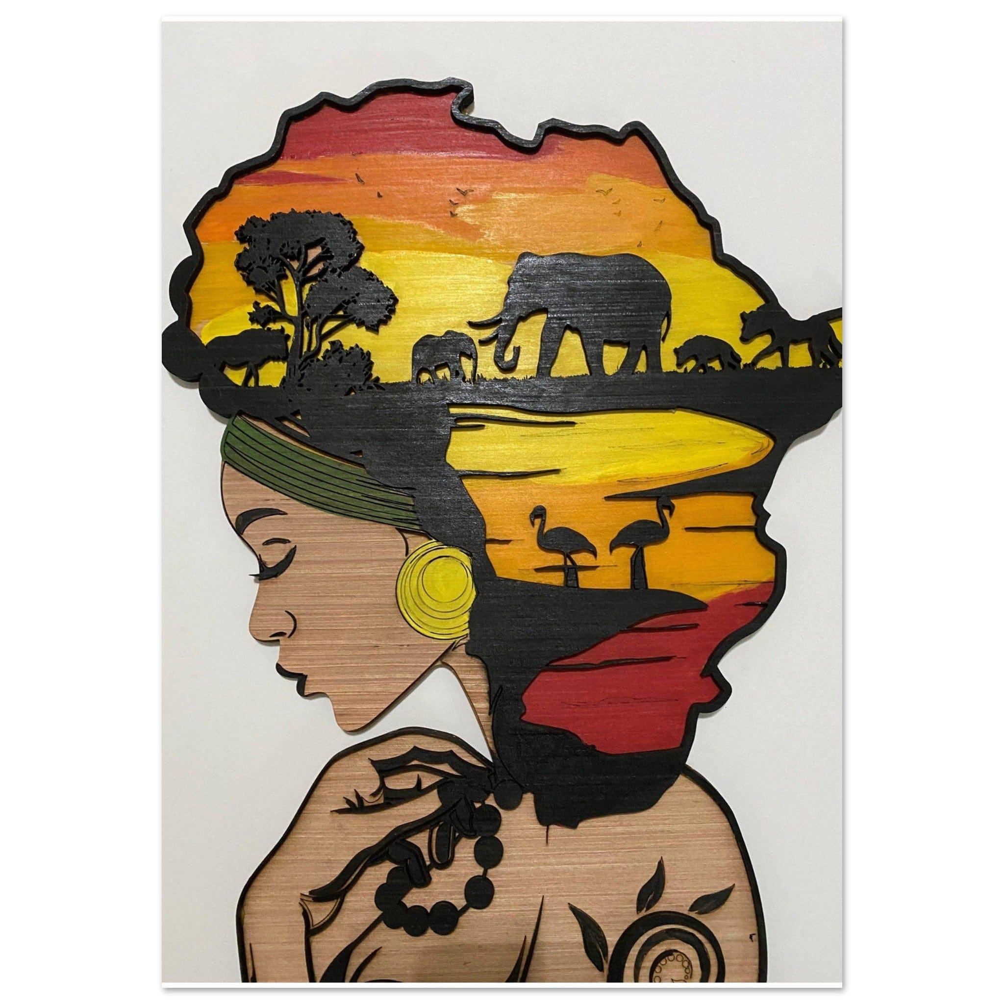 Gelato Print Material 70x100 cm / 28x40″ Affiche Africain en Bois