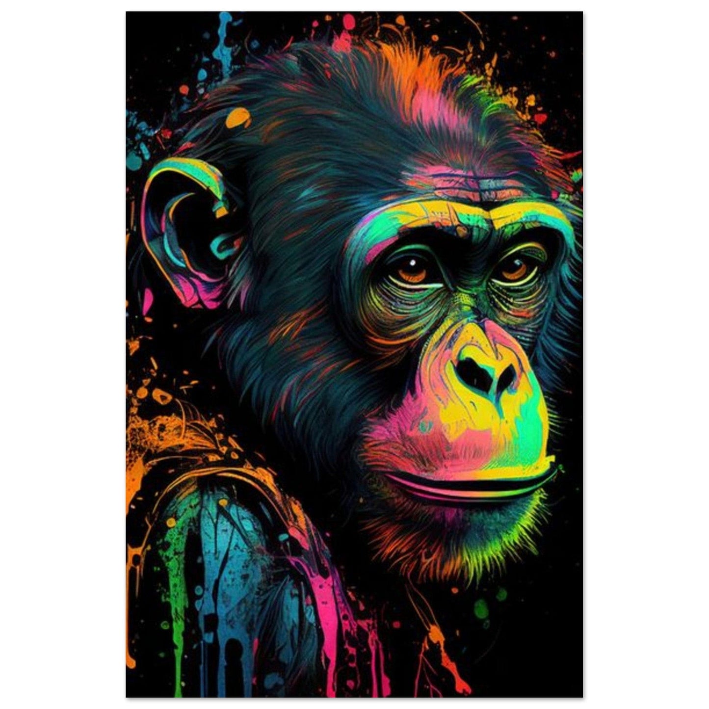 Canvanation Print Material 60x90 cm / 24x36″ Poster Singe Multicolore