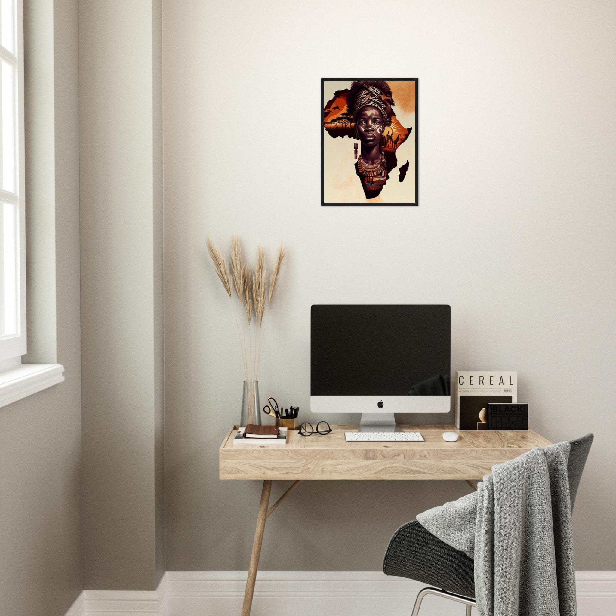 Canvanation Print Material Tableaux Africain Carte