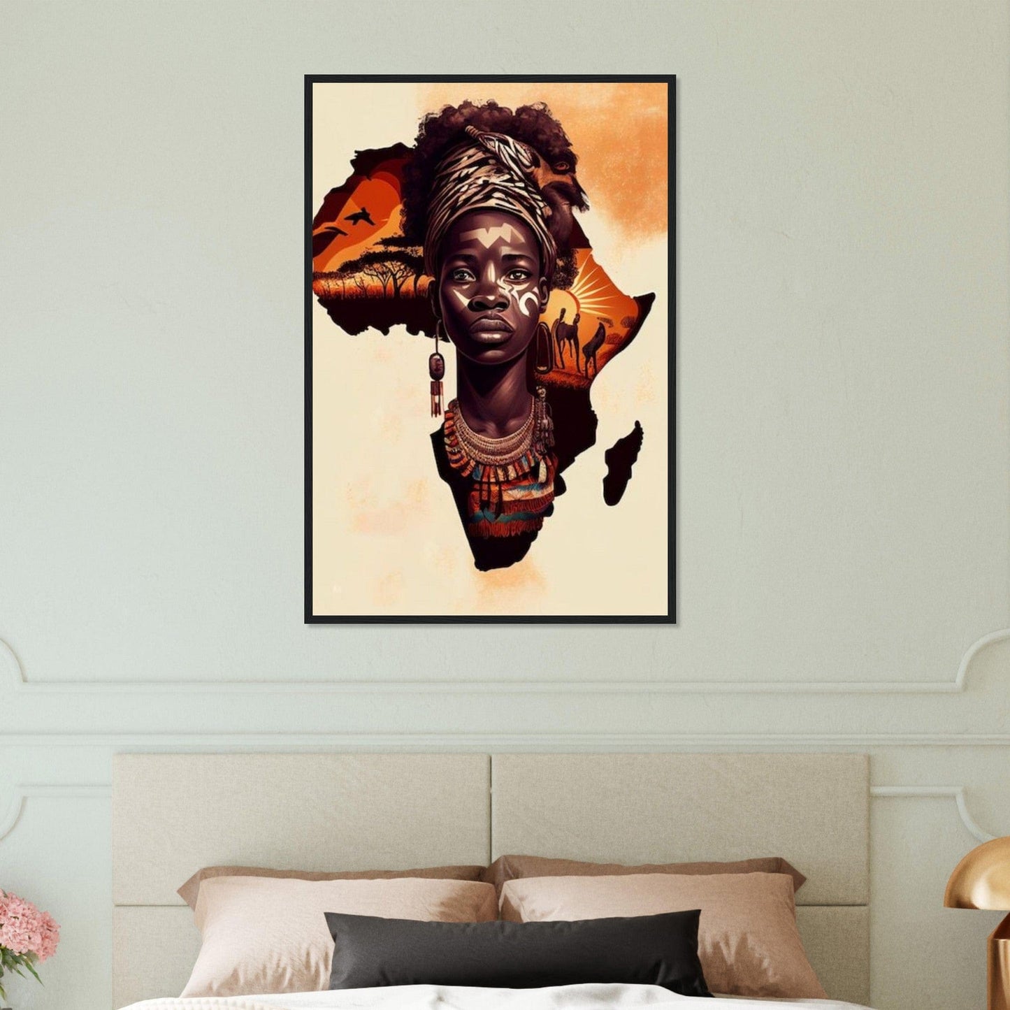 Canvanation Print Material 60x90 cm / 24x36″ Tableaux Africain Carte