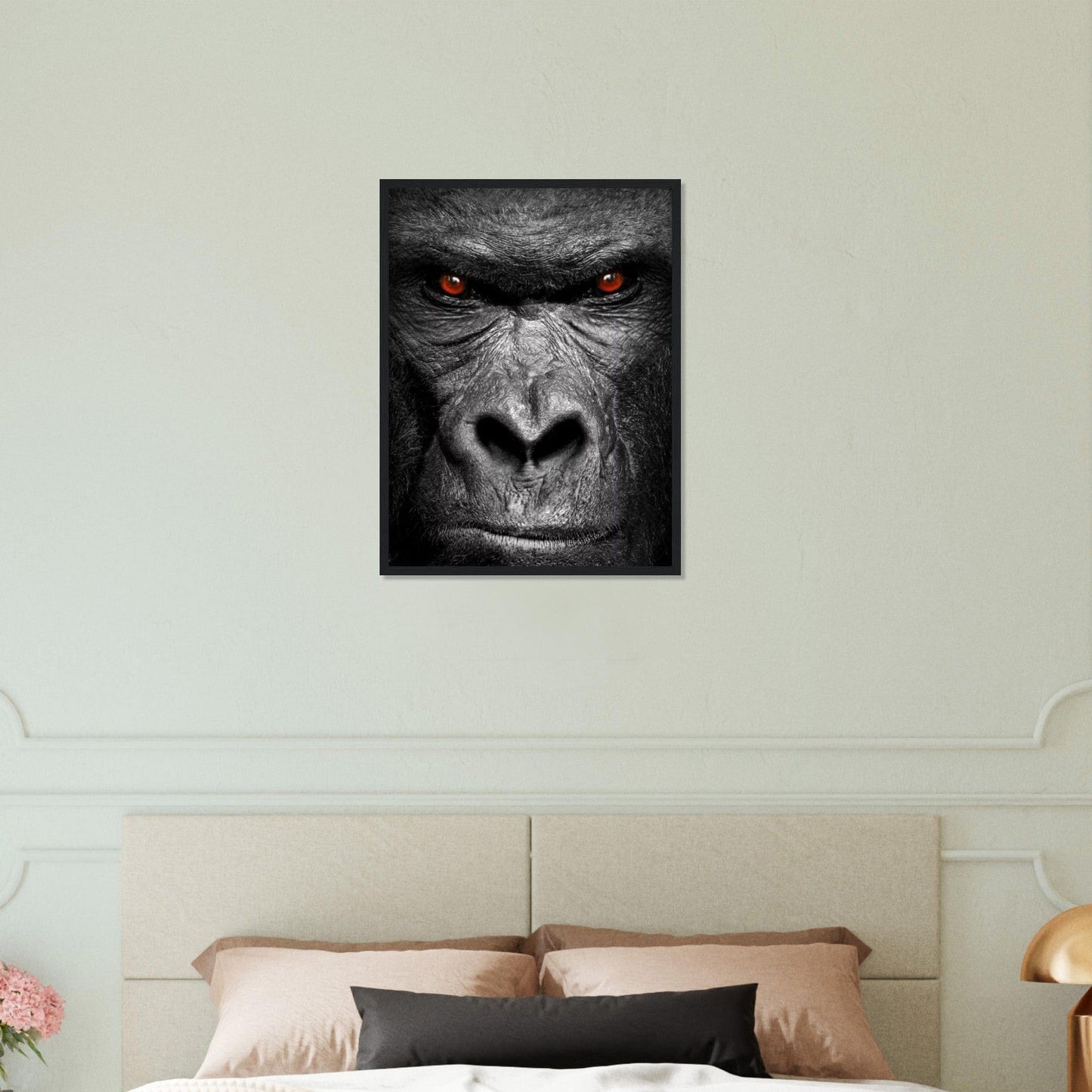 Canvanation Print Material Cadre Gorille Noir