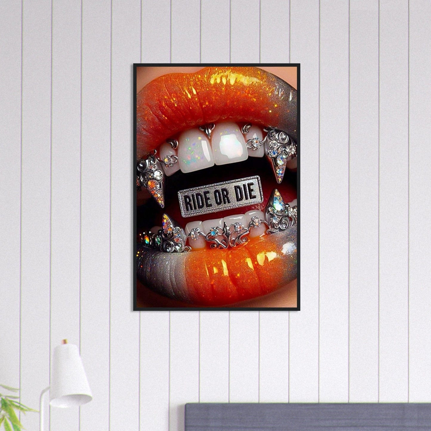 Canvanation Print Material 60x90 cm / 24x36″ Tableau Levres Ride Or Die