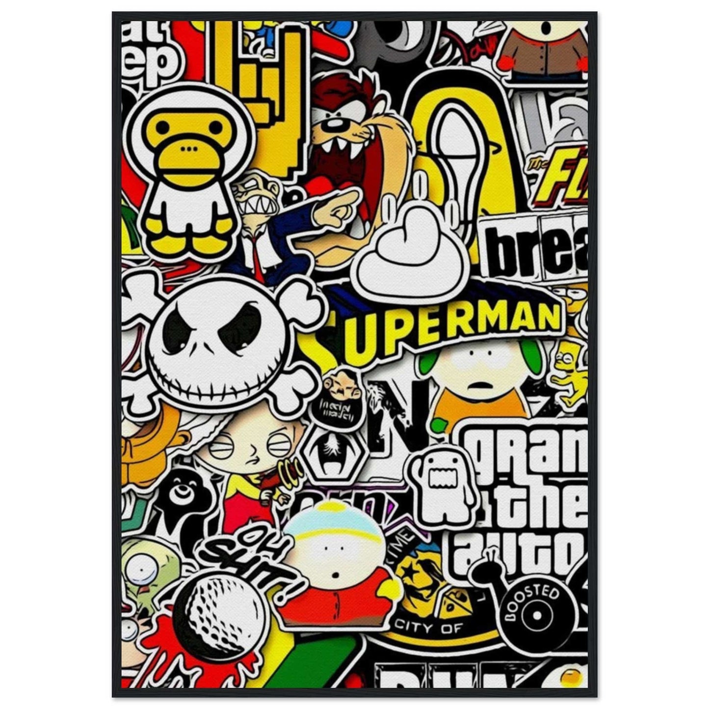 Gelato Print Material 70x100 cm / 28x40″ Tableau Pop Art Graffiti