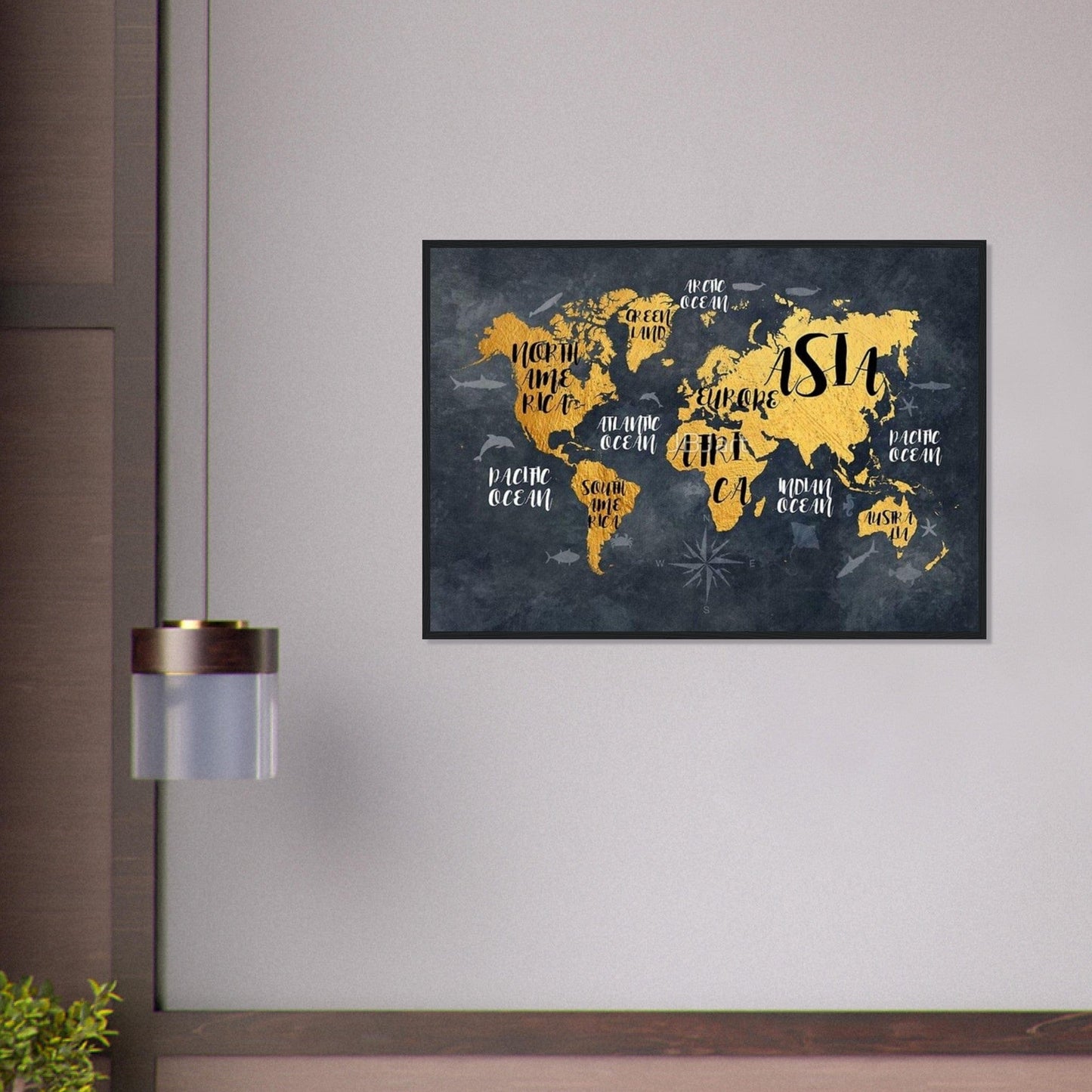 Canvanation Print Material Tableau Mappemonde - Universel