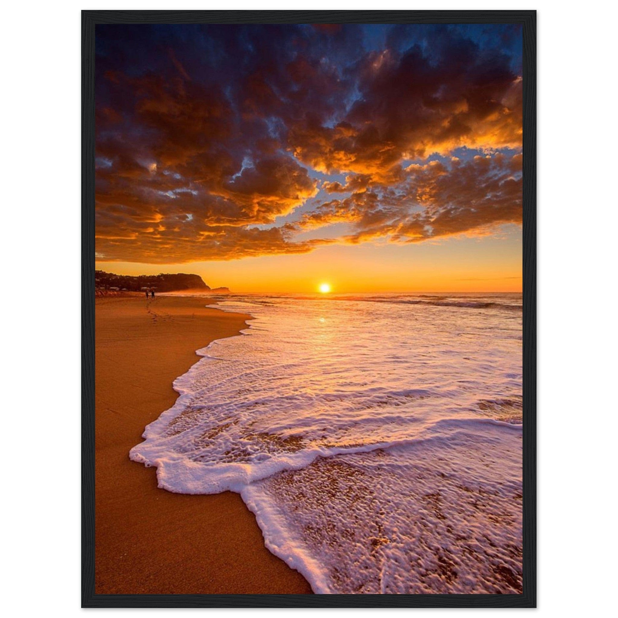 Gelato Print Material 45x60 cm / 18x24″ Peinture Acrylique Coucher De Soleil Sur La Mer