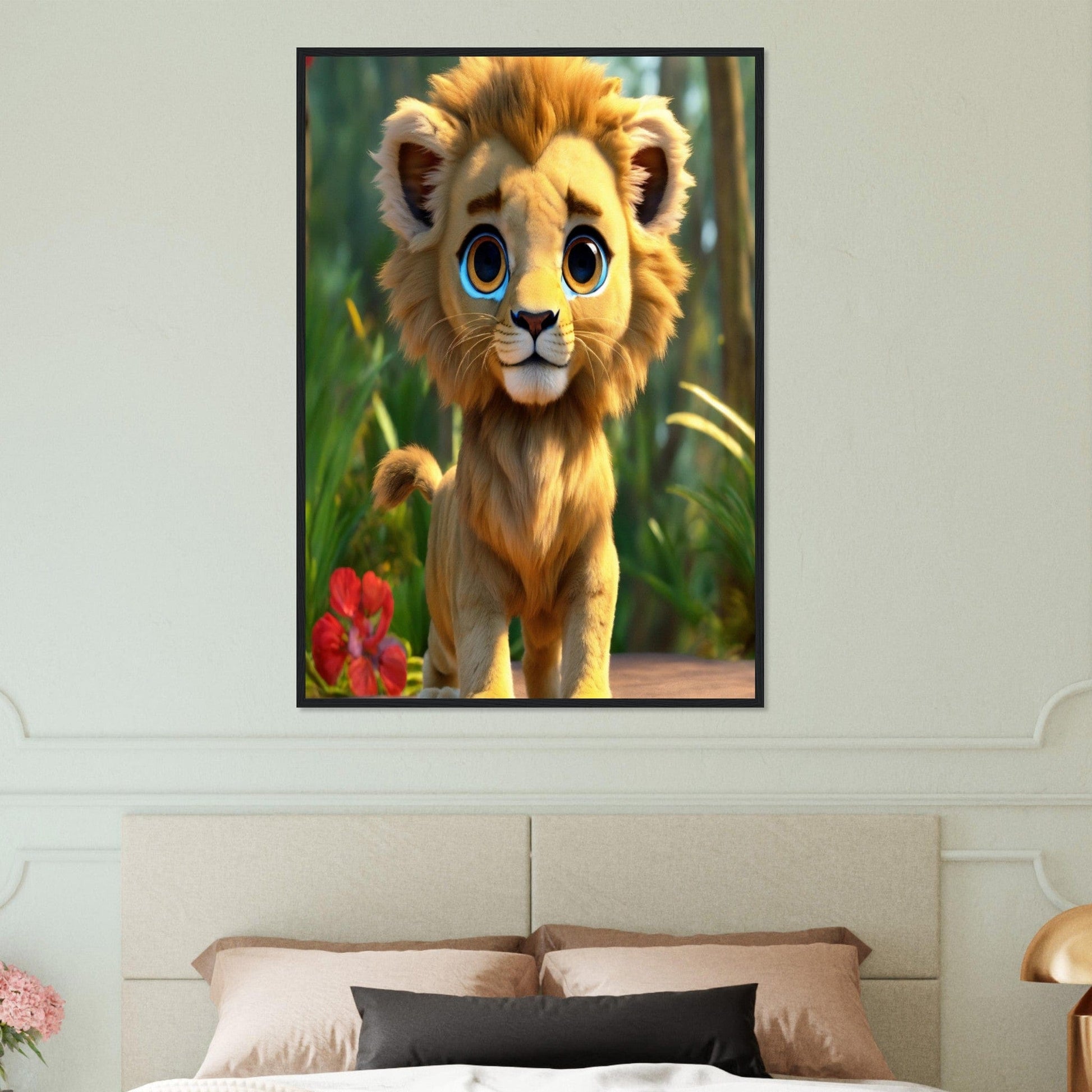 Canvanation Print Material Tableau Lionceau Jeux Sauvages