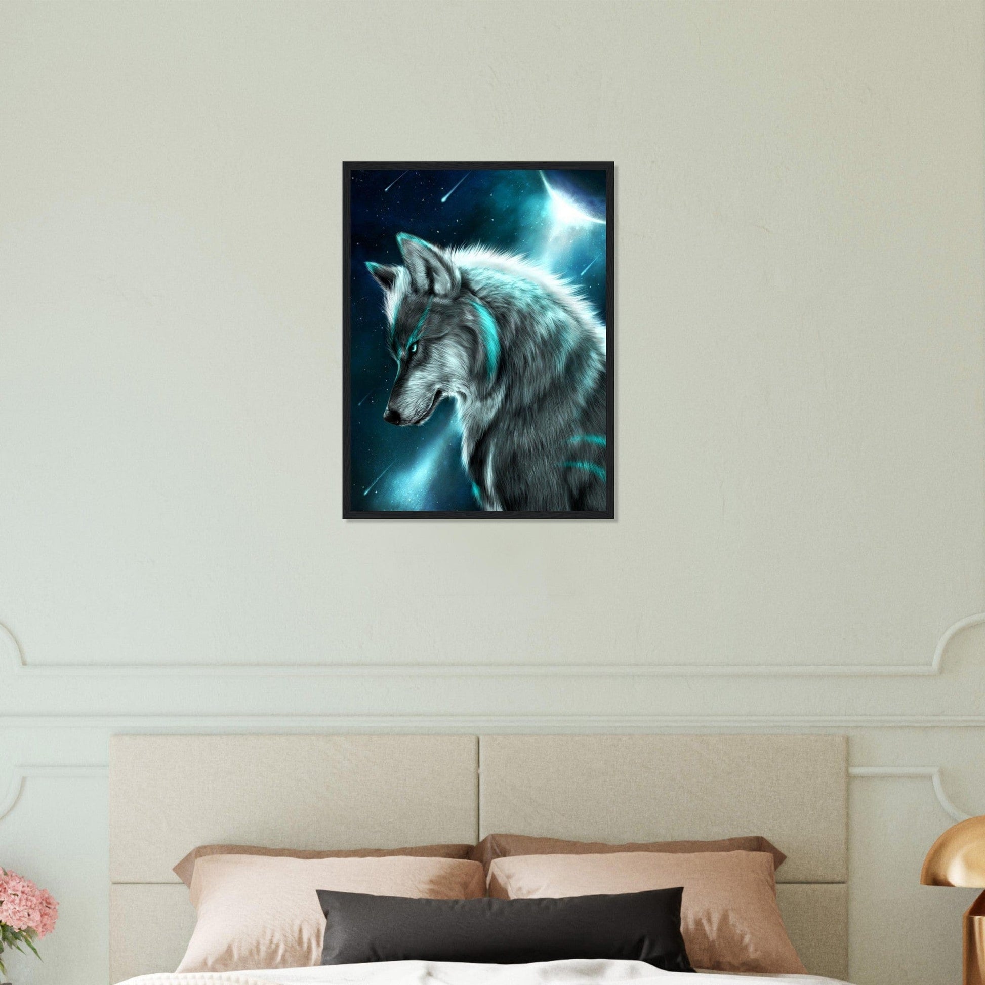 Gelato Print Material Tableau Loup Bleu Ciel